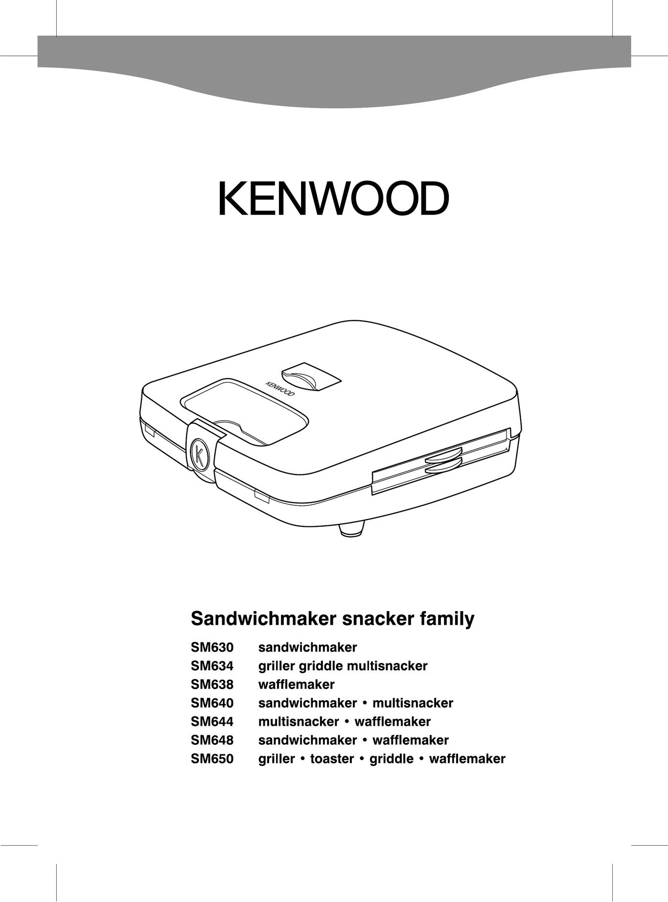 Kenwood SM630 Kitchen Grill User Manual