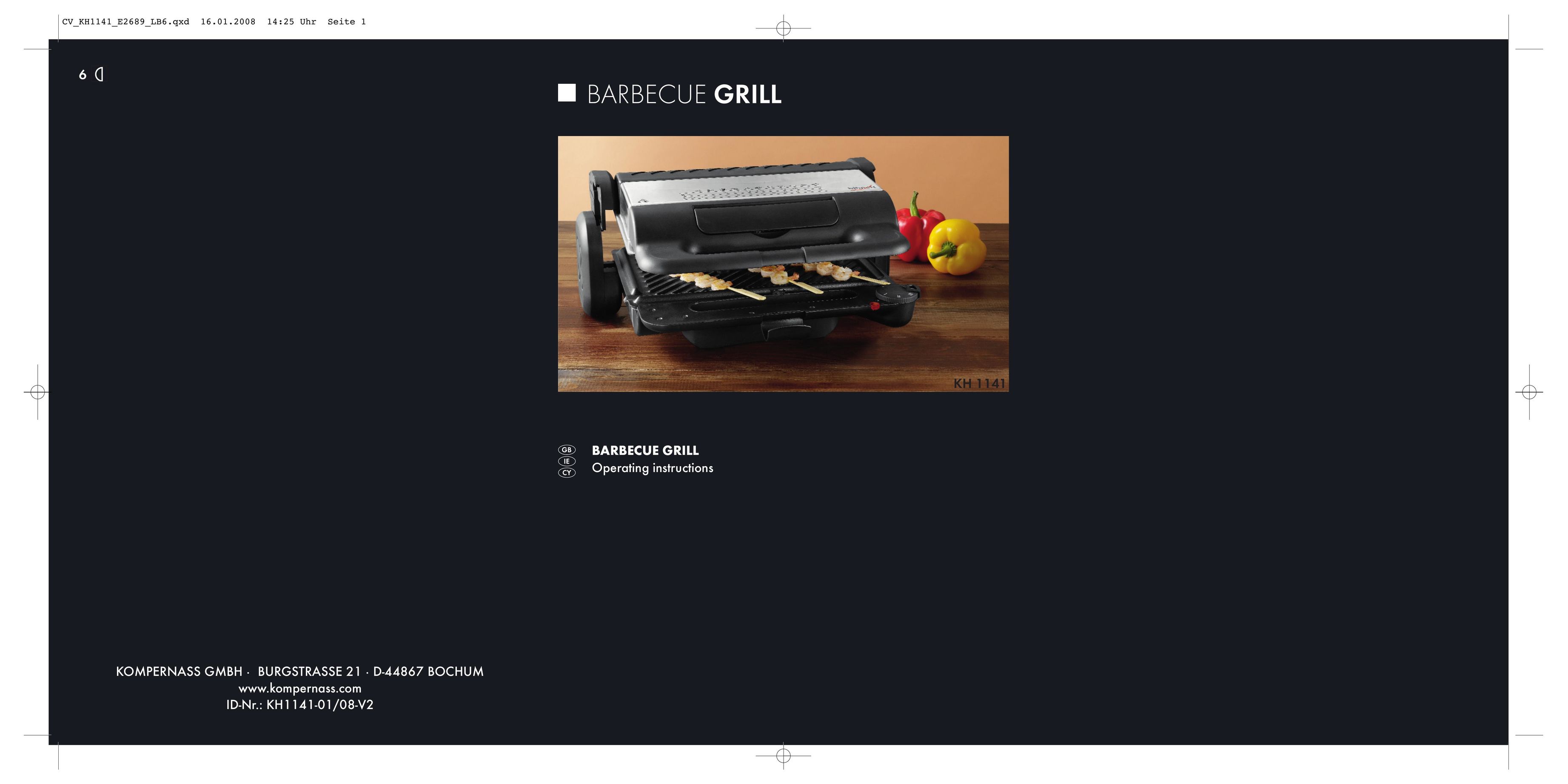 Kompernass KH 1141 Kitchen Grill User Manual