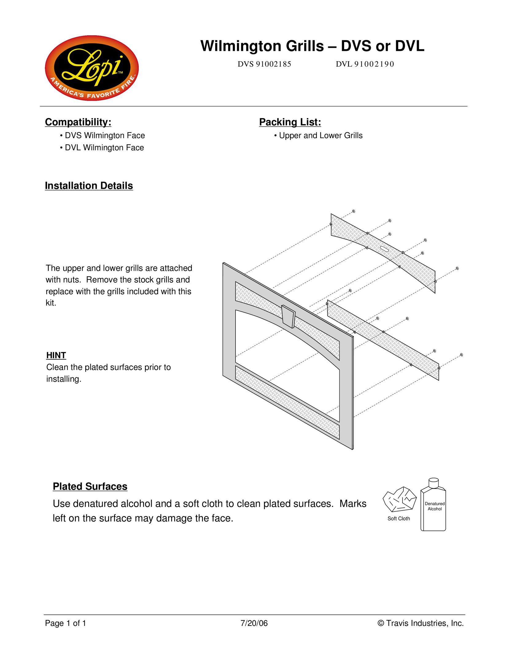 Lopi DVL 91002190 Kitchen Grill User Manual