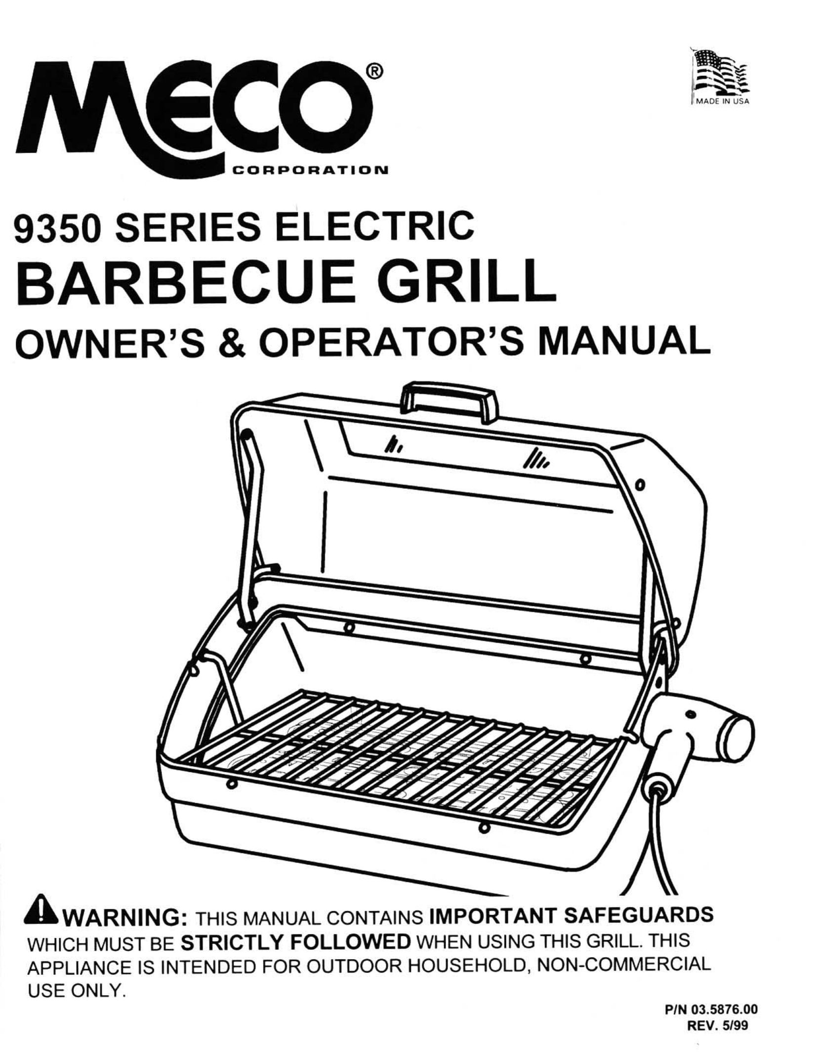 Meco 9350 Series Kitchen Grill User Manual