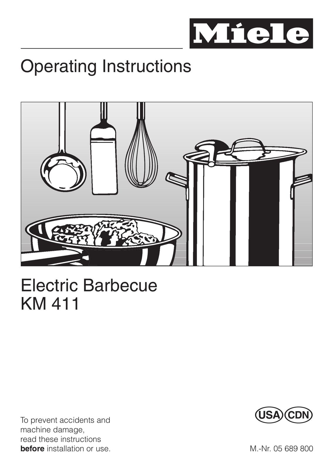 Miele KM 411 Kitchen Grill User Manual