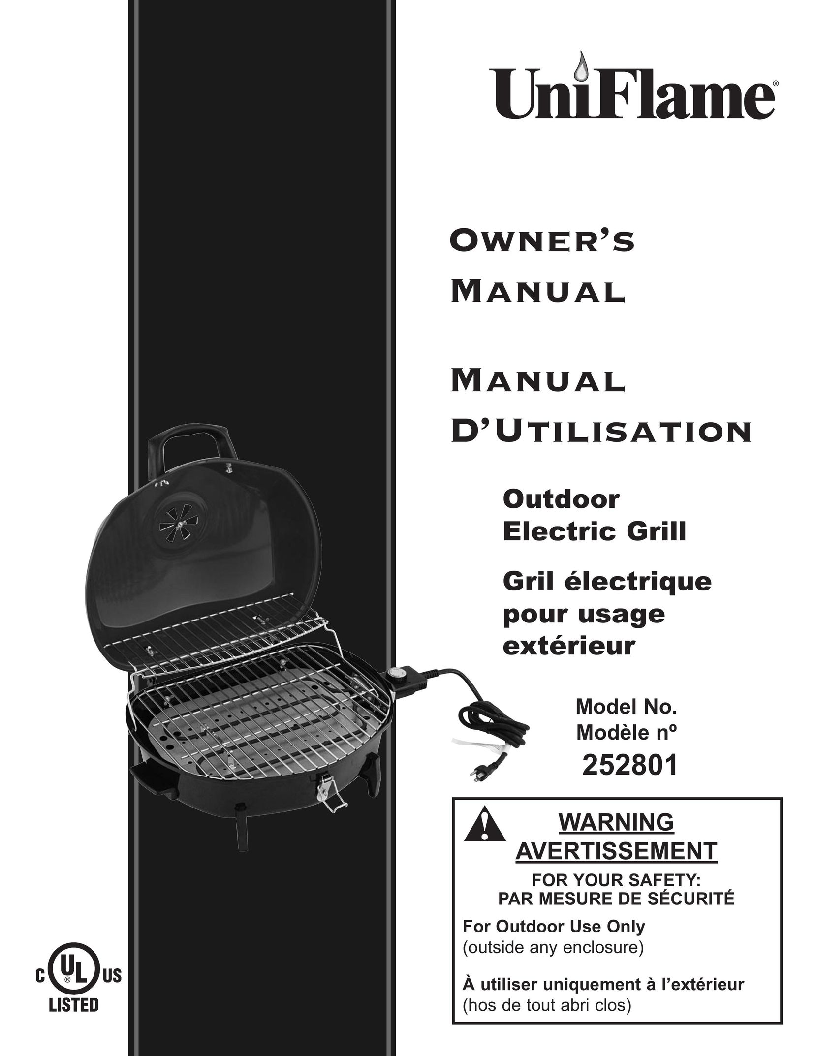 Salem Baking Company 252801 Kitchen Grill User Manual