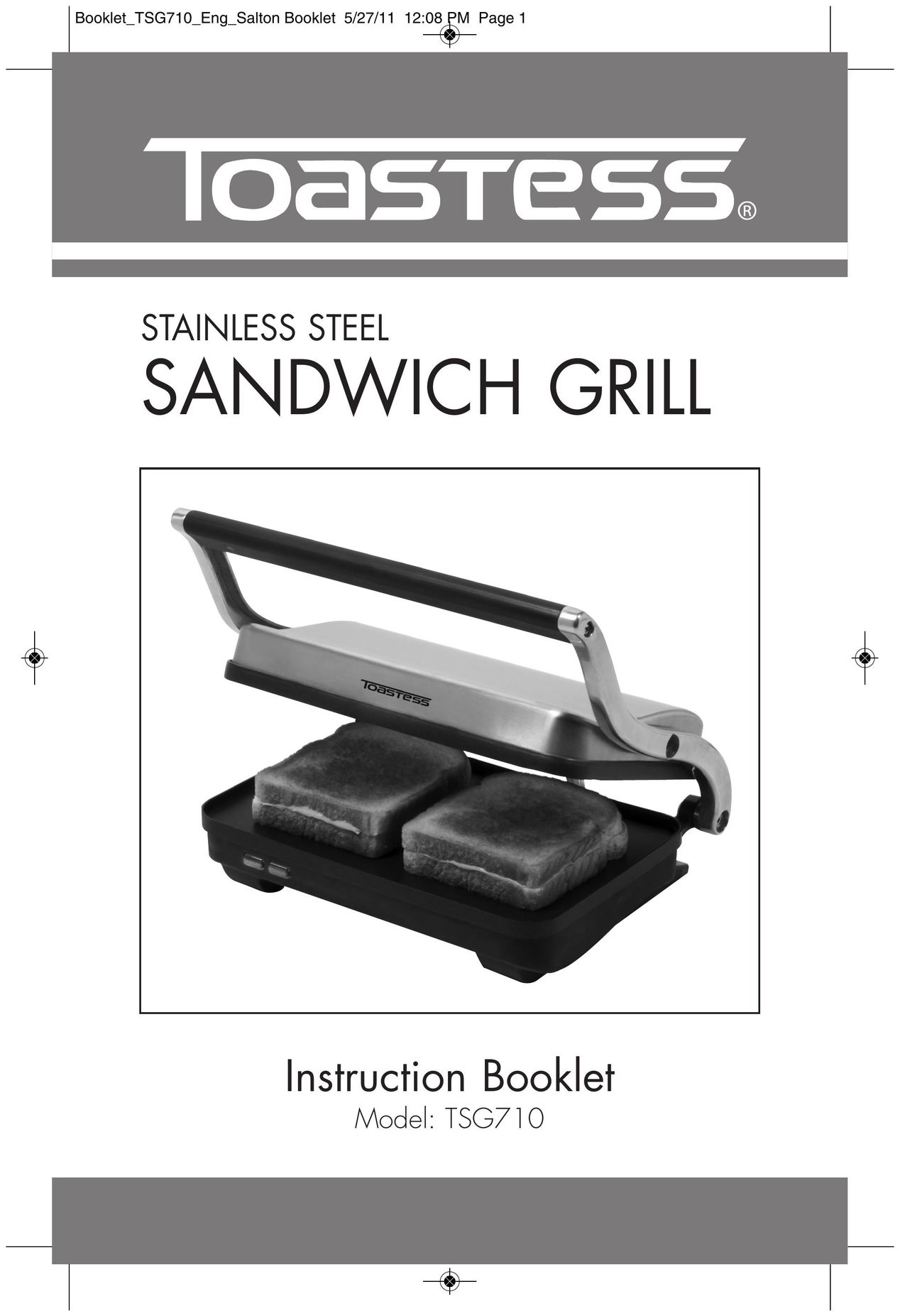 Toastess TSG710 Kitchen Grill User Manual