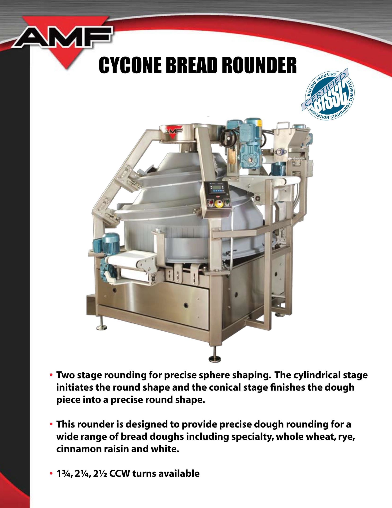 AMF Cycone Bread Rounder Kitchen Utensil User Manual