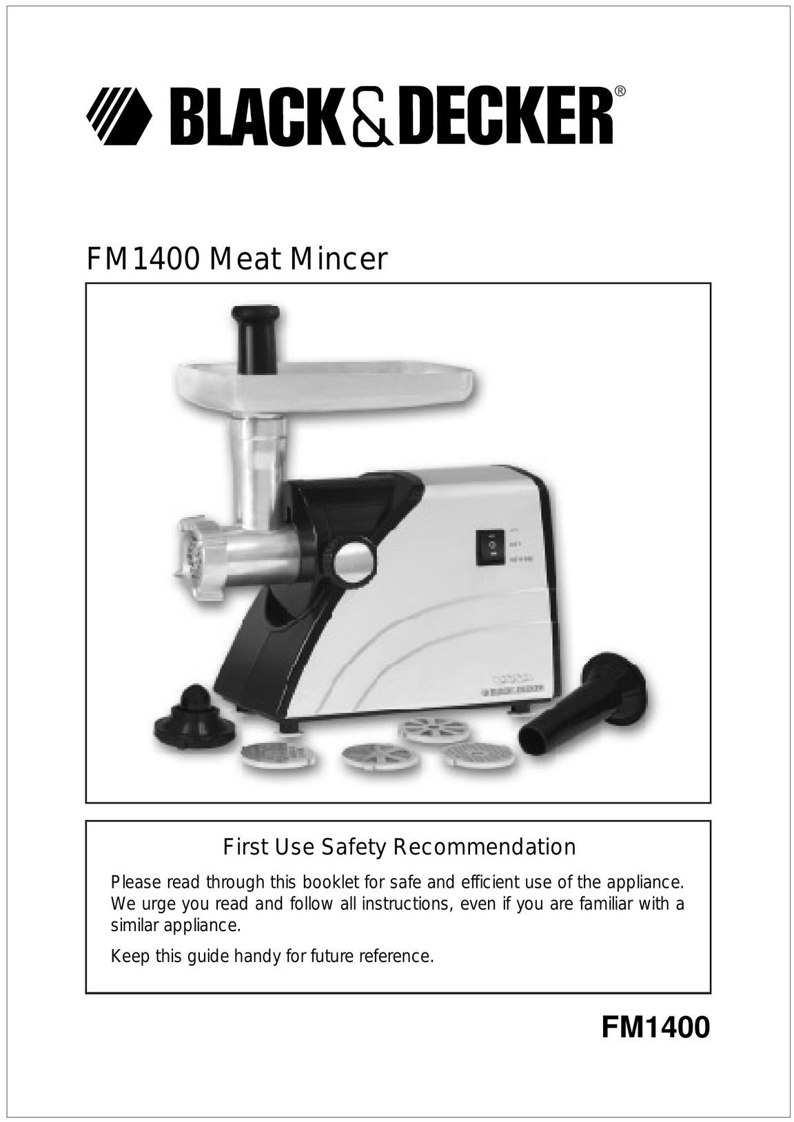 Black & Decker FM1400 Kitchen Utensil User Manual