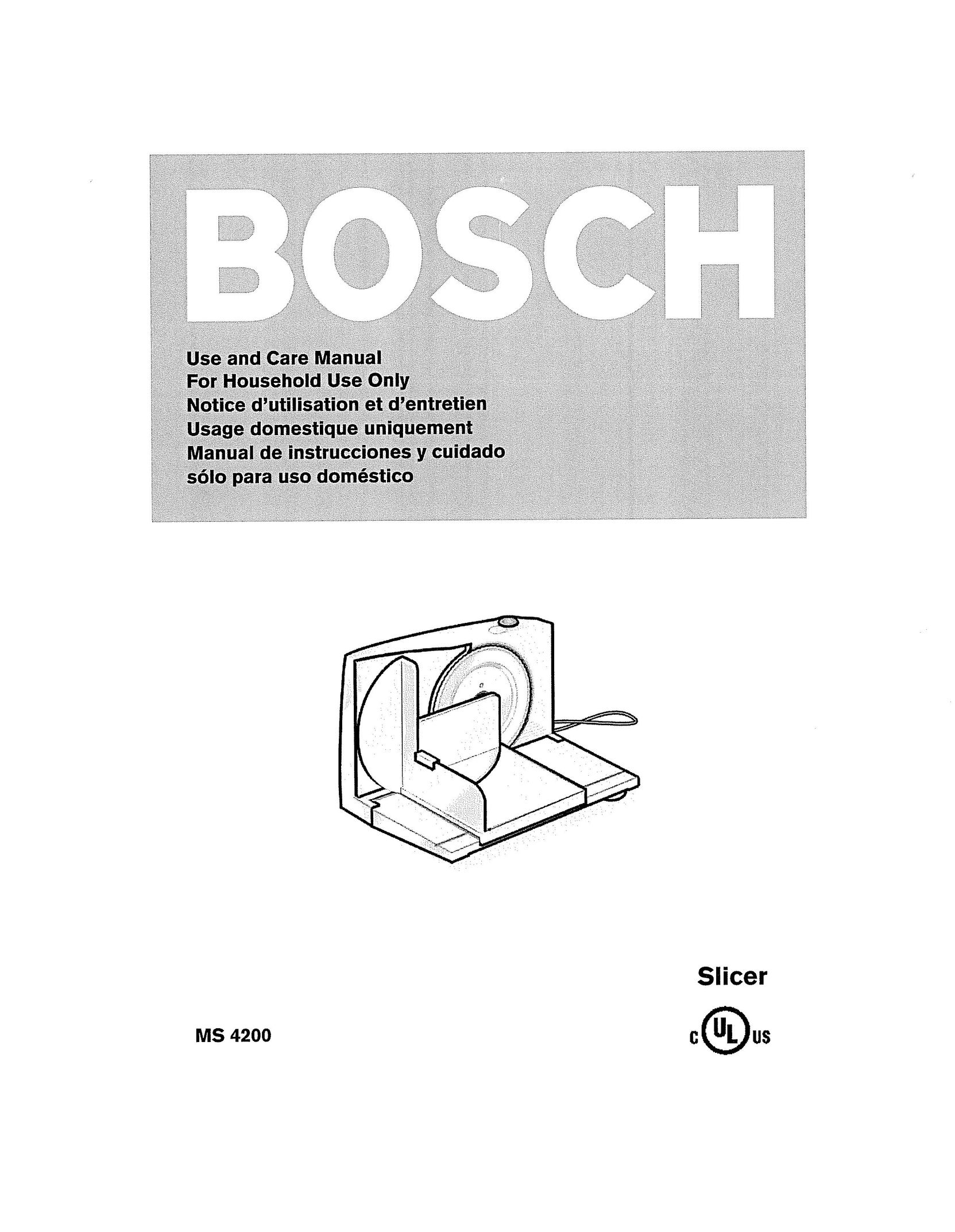 Bosch Appliances MS 4200 Kitchen Utensil User Manual