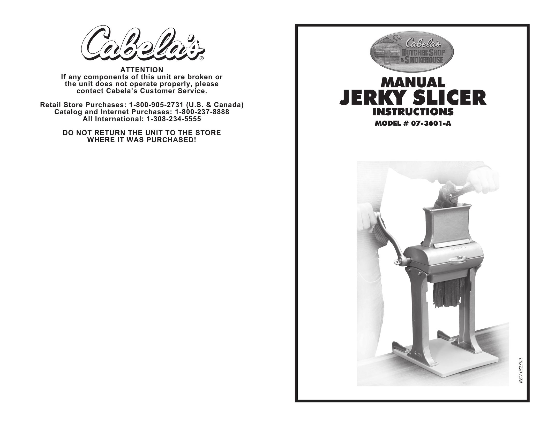 Cabela's 07-3601-A Kitchen Utensil User Manual