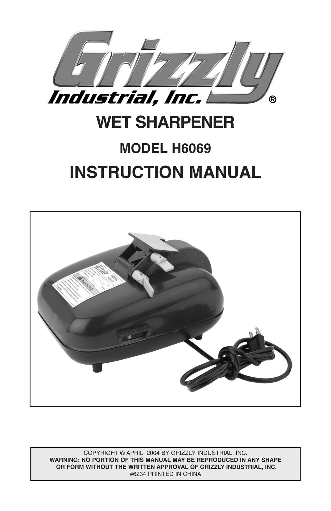 Grizzly H6069 Kitchen Utensil User Manual