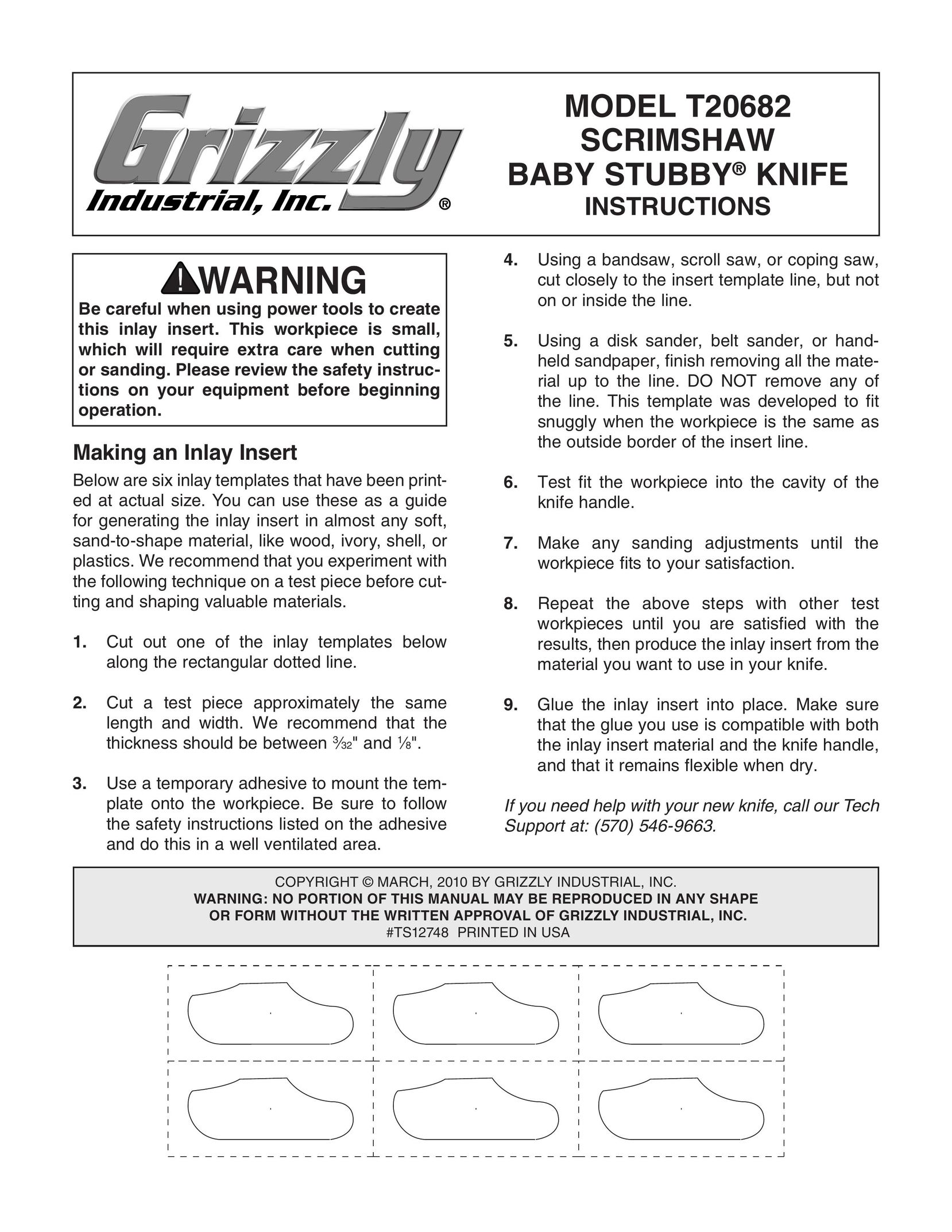 Grizzly T20682 Kitchen Utensil User Manual