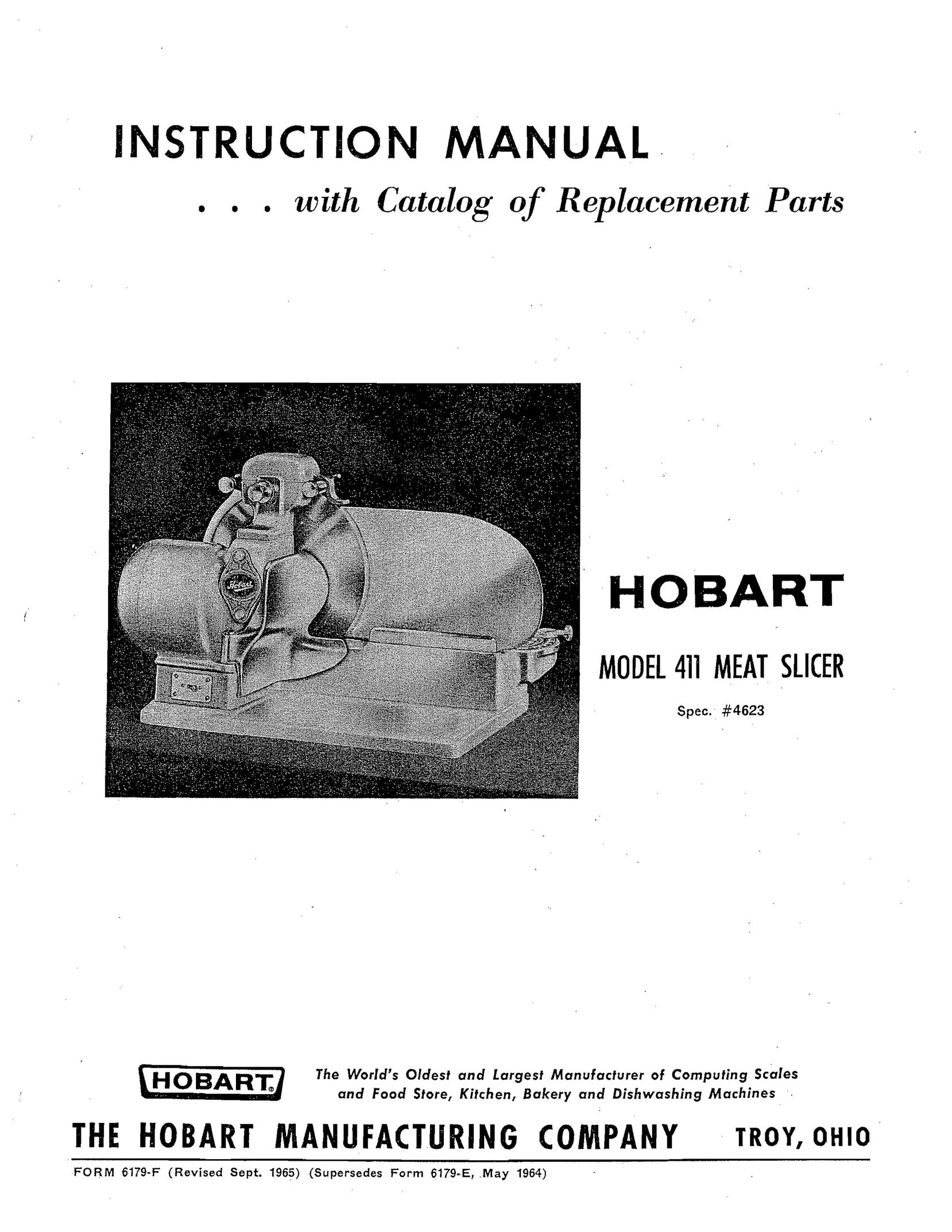 Hobart 411 Kitchen Utensil User Manual