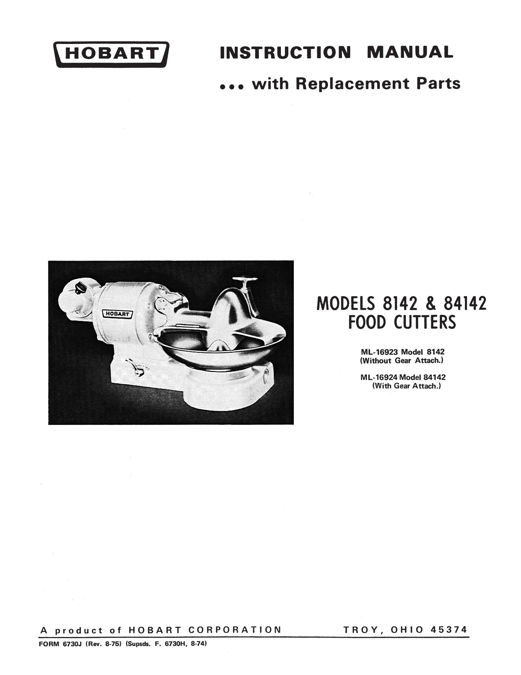 Hobart 84142 Kitchen Utensil User Manual