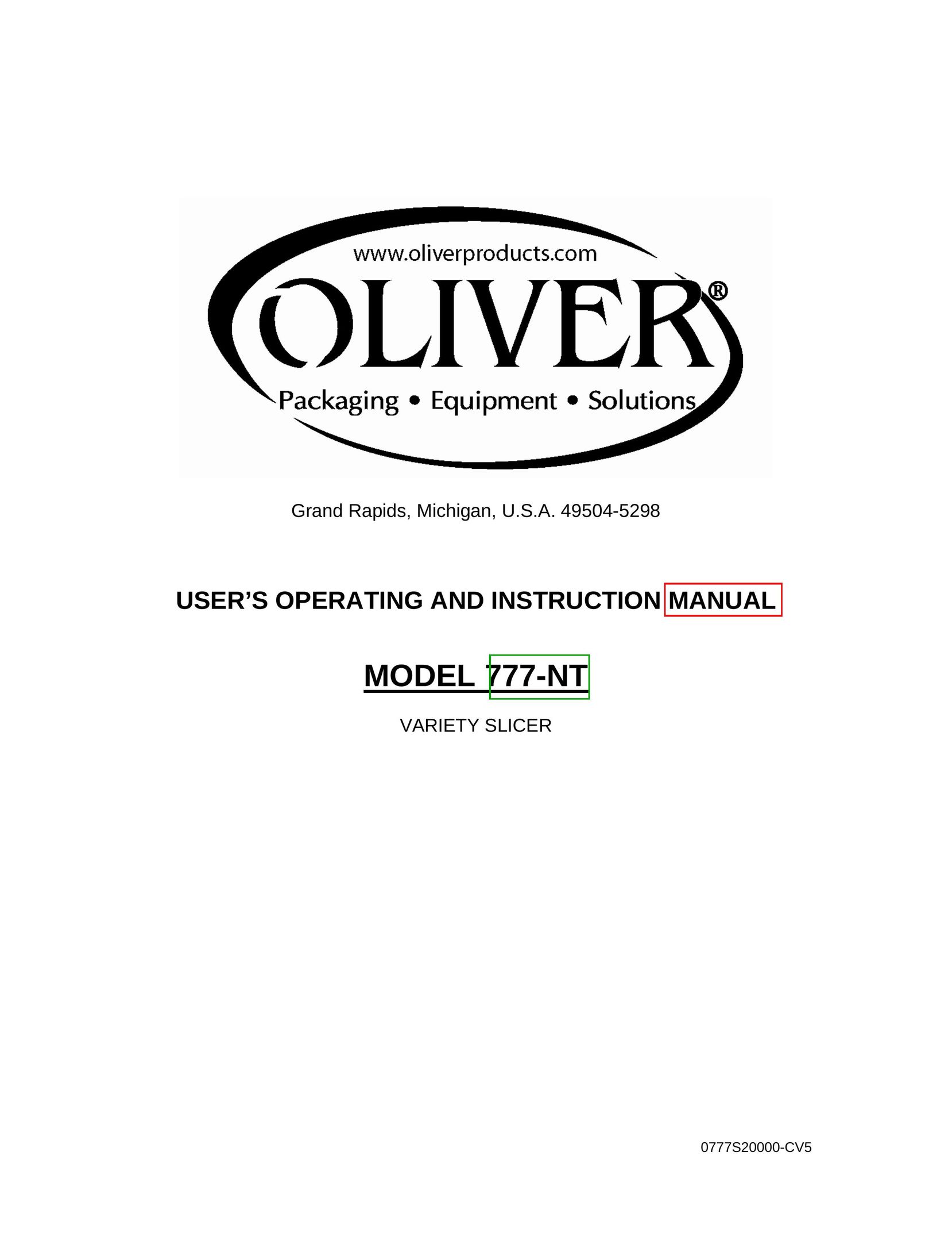 Oliveri 777-NT Kitchen Utensil User Manual