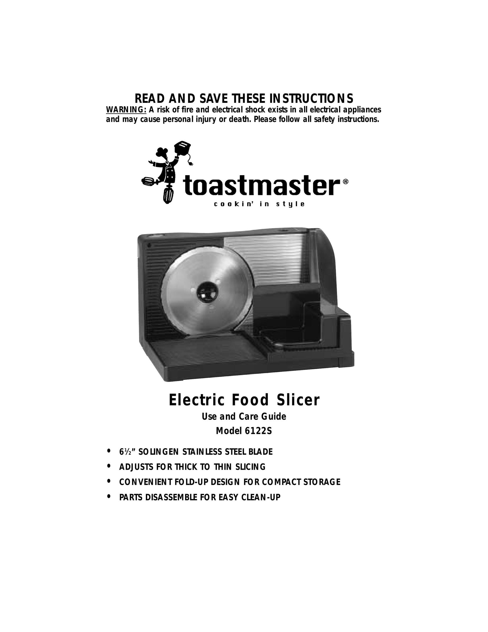Toastmaster 6122S Kitchen Utensil User Manual