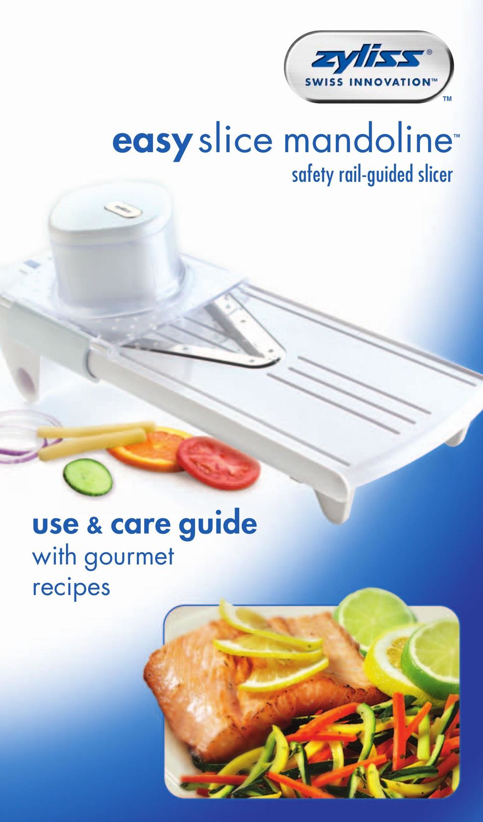 Zyliss safety rail-guided slicer easyslice mandolineTM Kitchen Utensil User Manual
