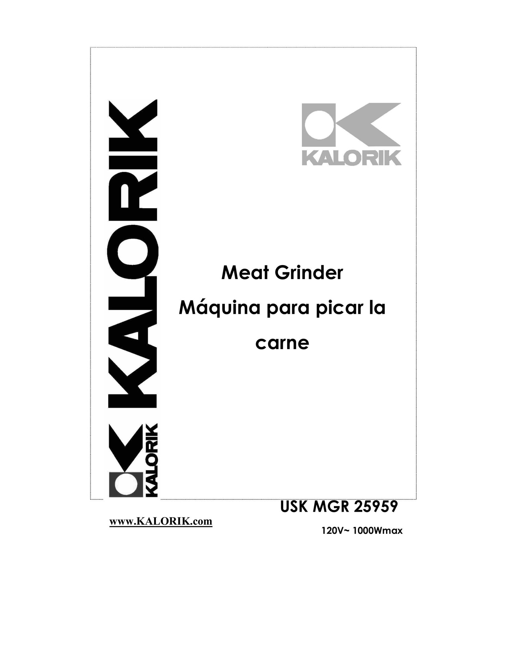 Kalorik USK MGR 25959 Meat Grinder User Manual