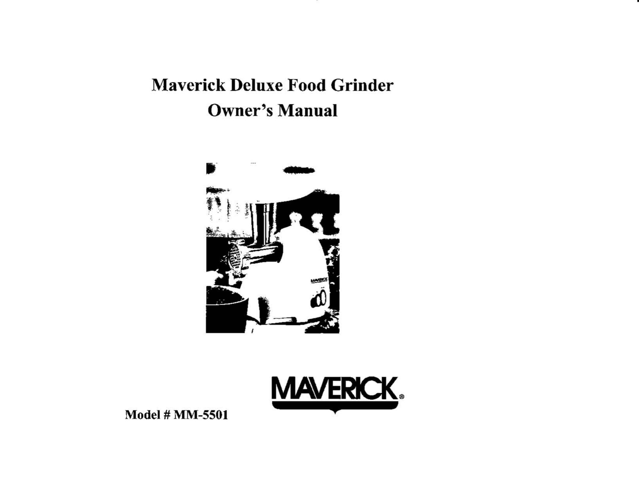 Maverick Ventures MM-5501 Meat Grinder User Manual