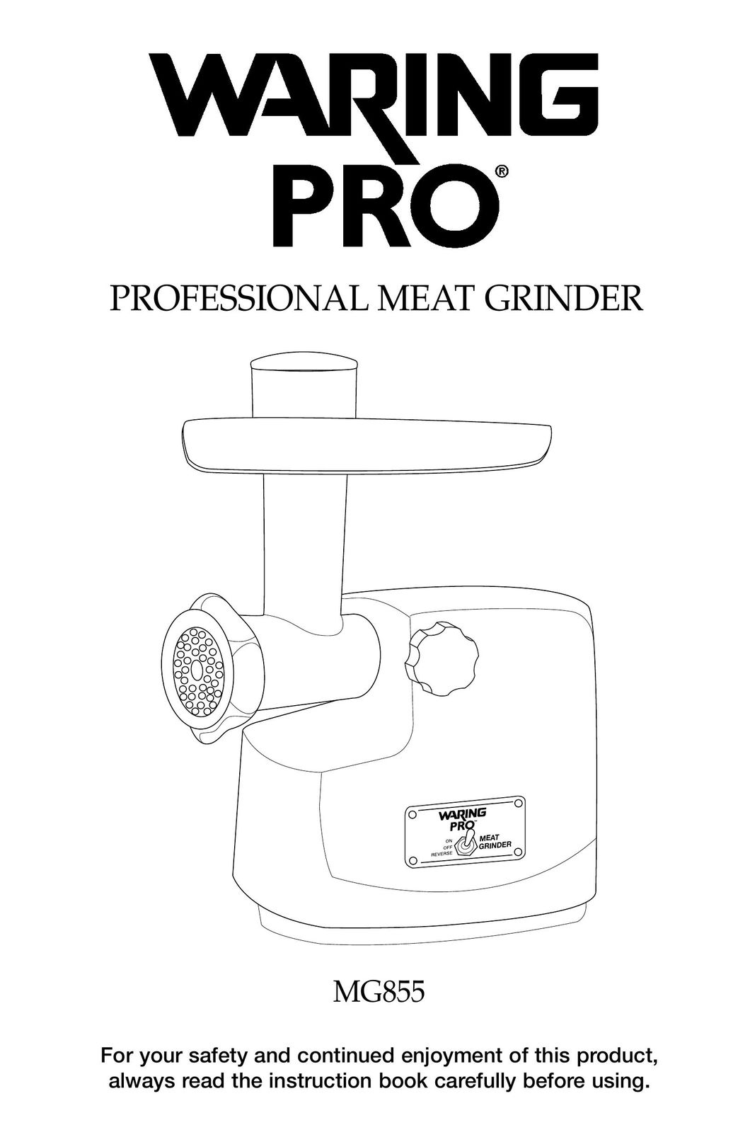 Waring MG855 Meat Grinder User Manual