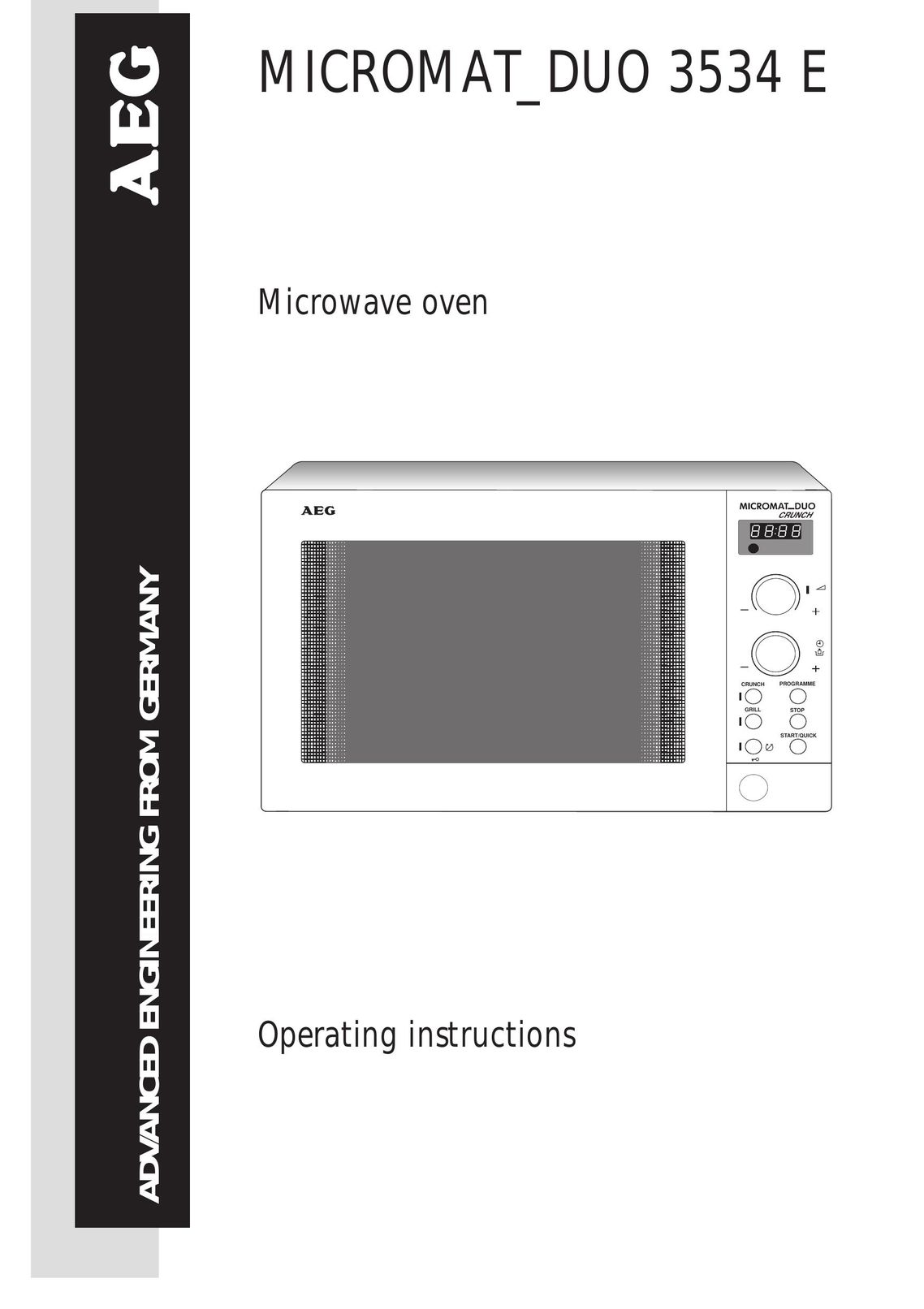 AEG 3534 E Microwave Oven User Manual
