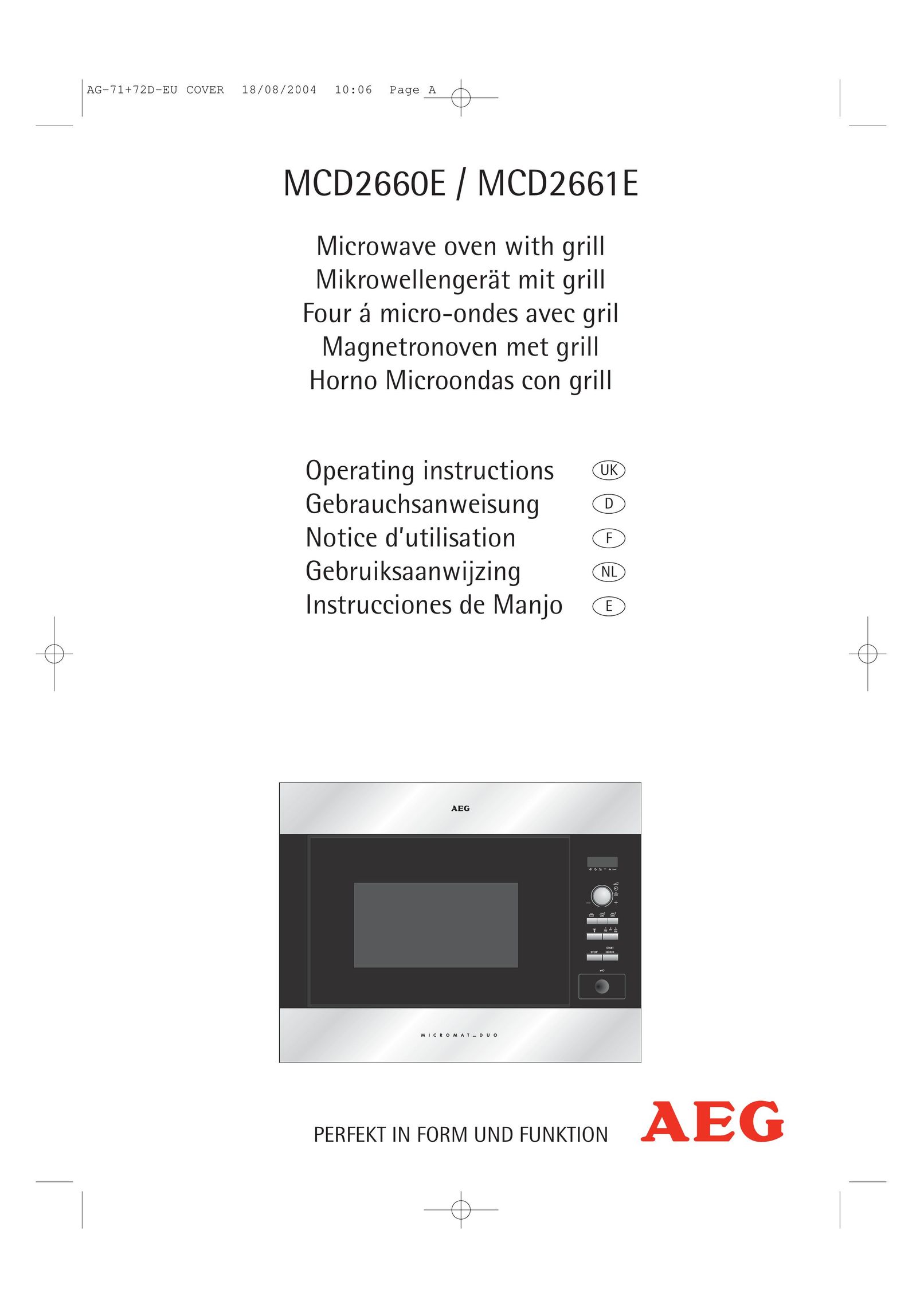 AEG MCD2660E Microwave Oven User Manual