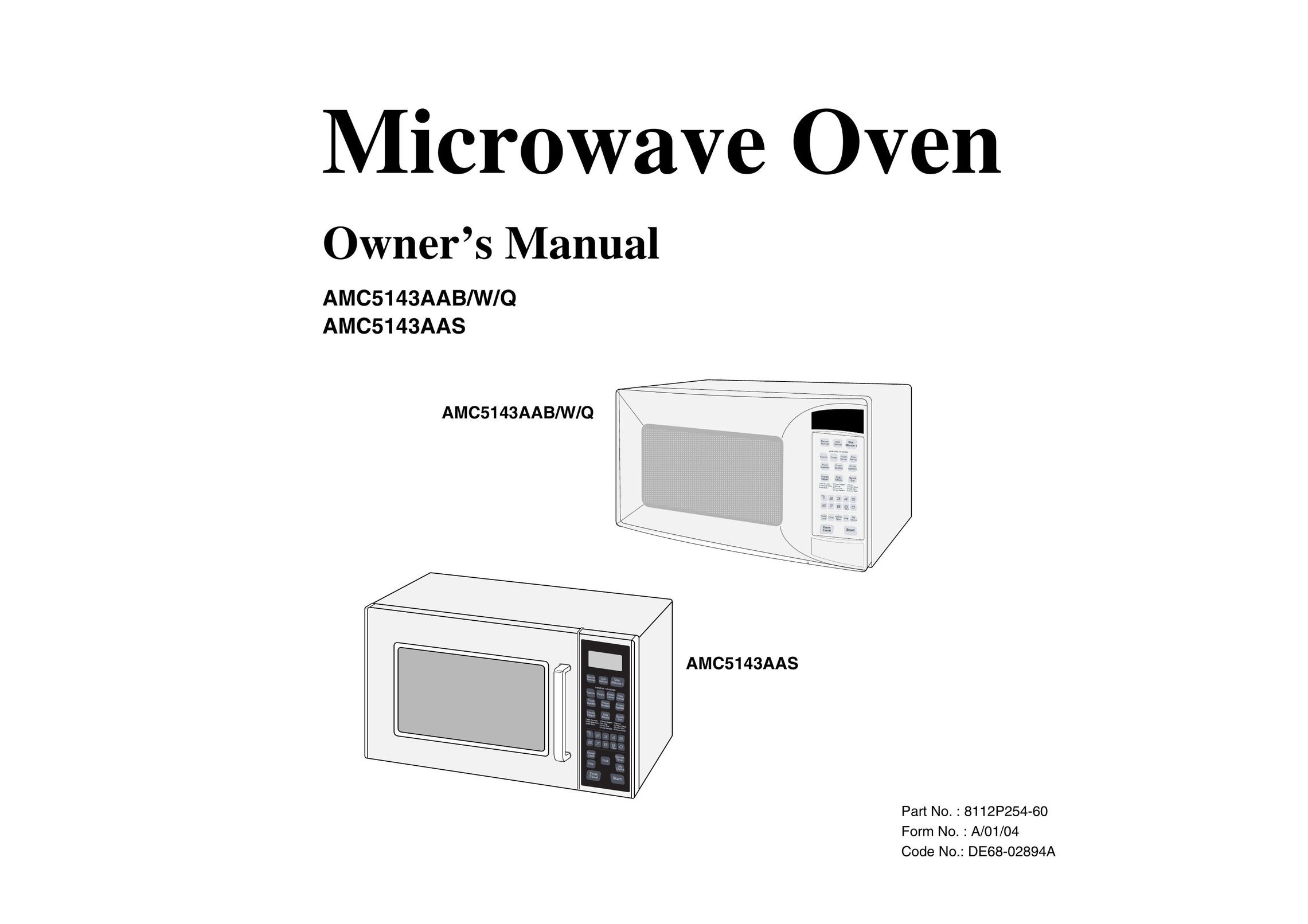 Amana AMC5143AAS Microwave Oven User Manual