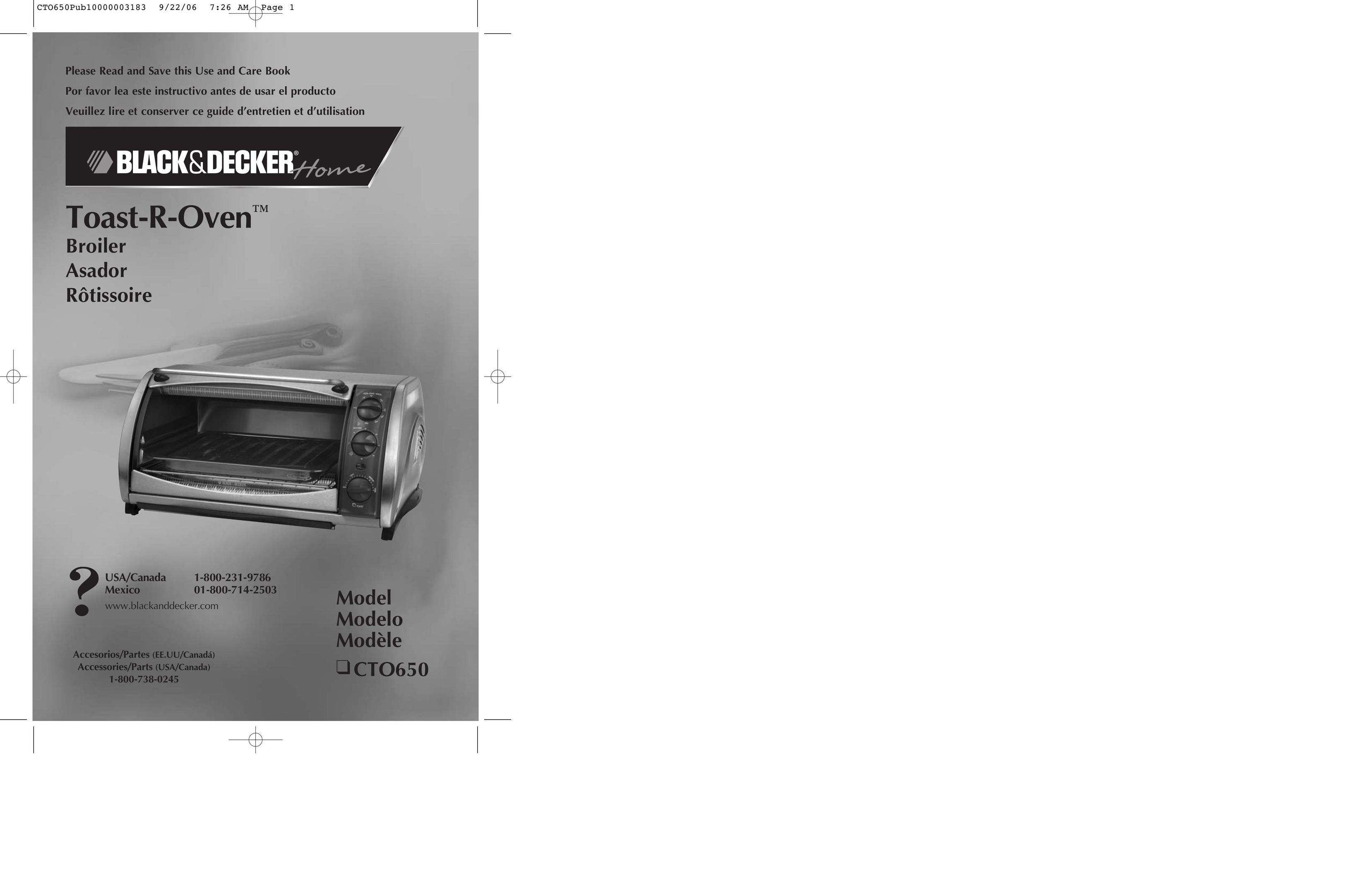 Black & Decker CTO650 Microwave Oven User Manual