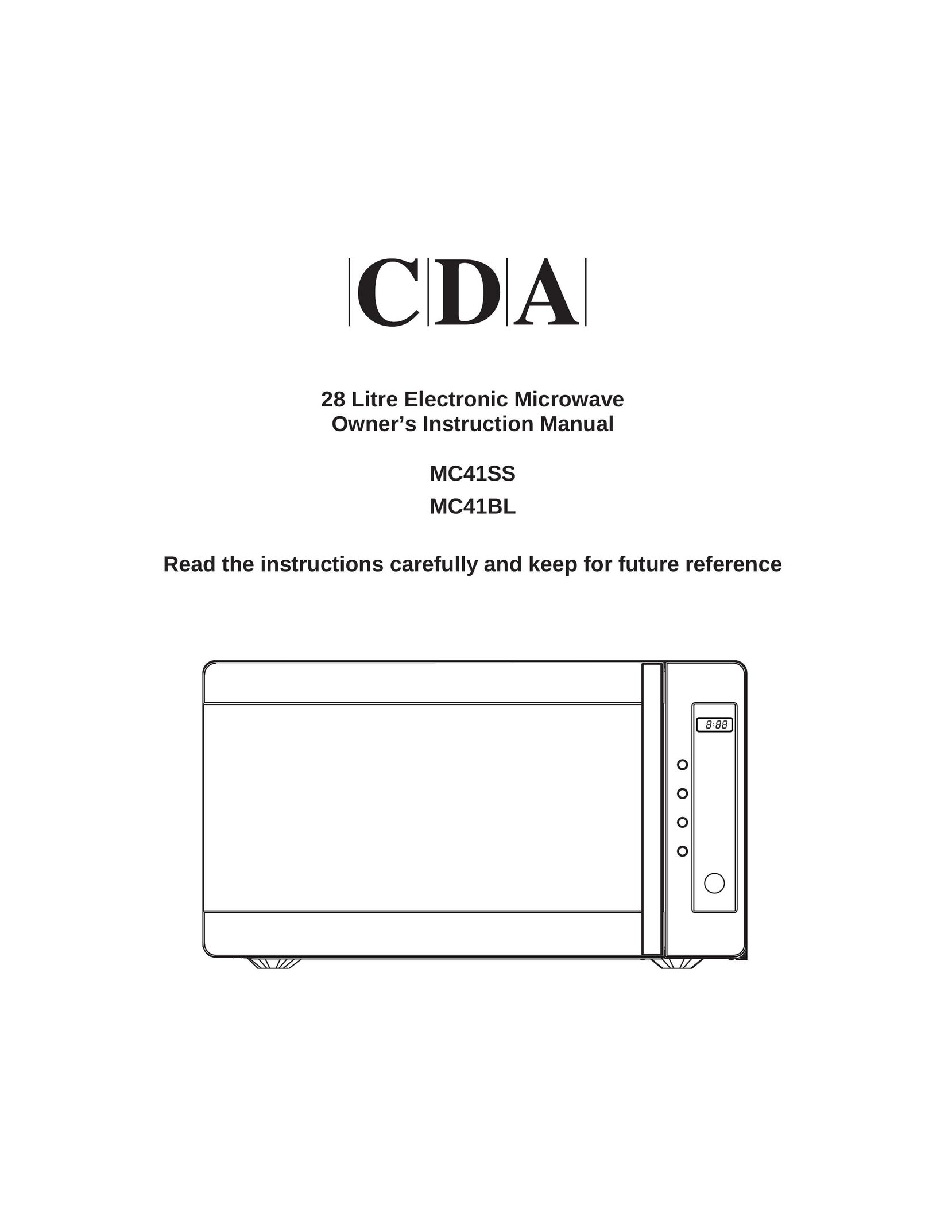 CDA MC41BL Microwave Oven User Manual