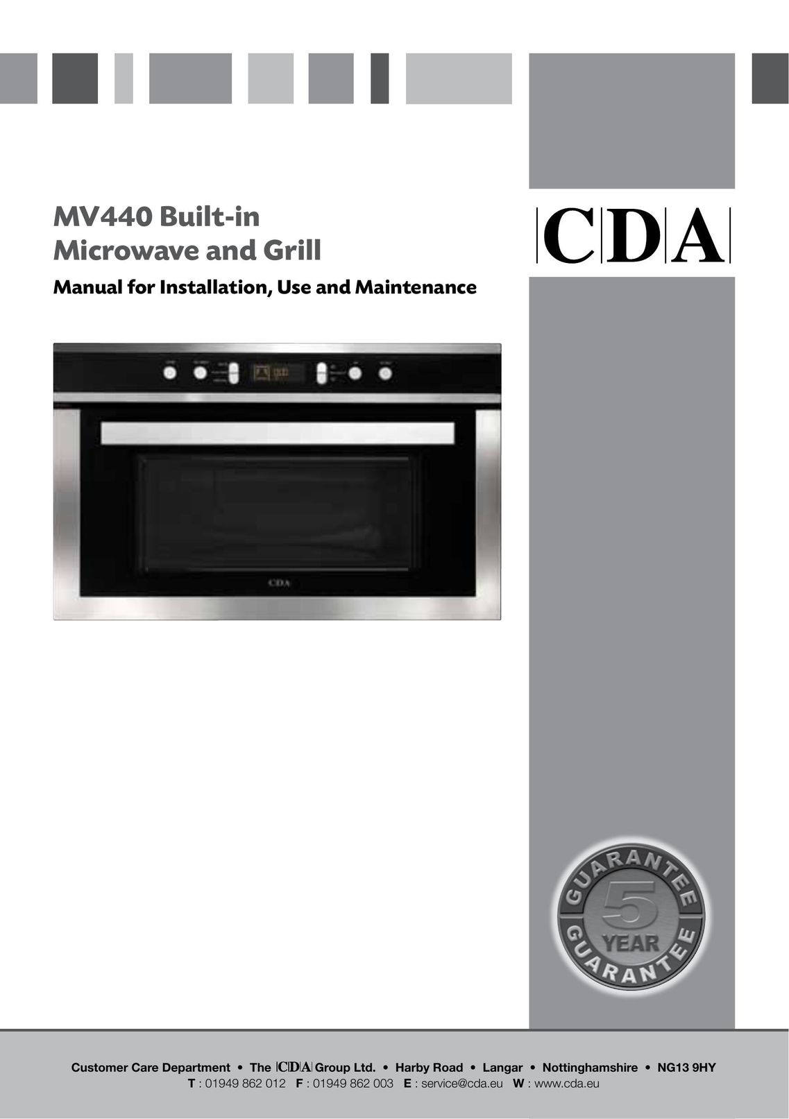 CDA MV440 Microwave Oven User Manual