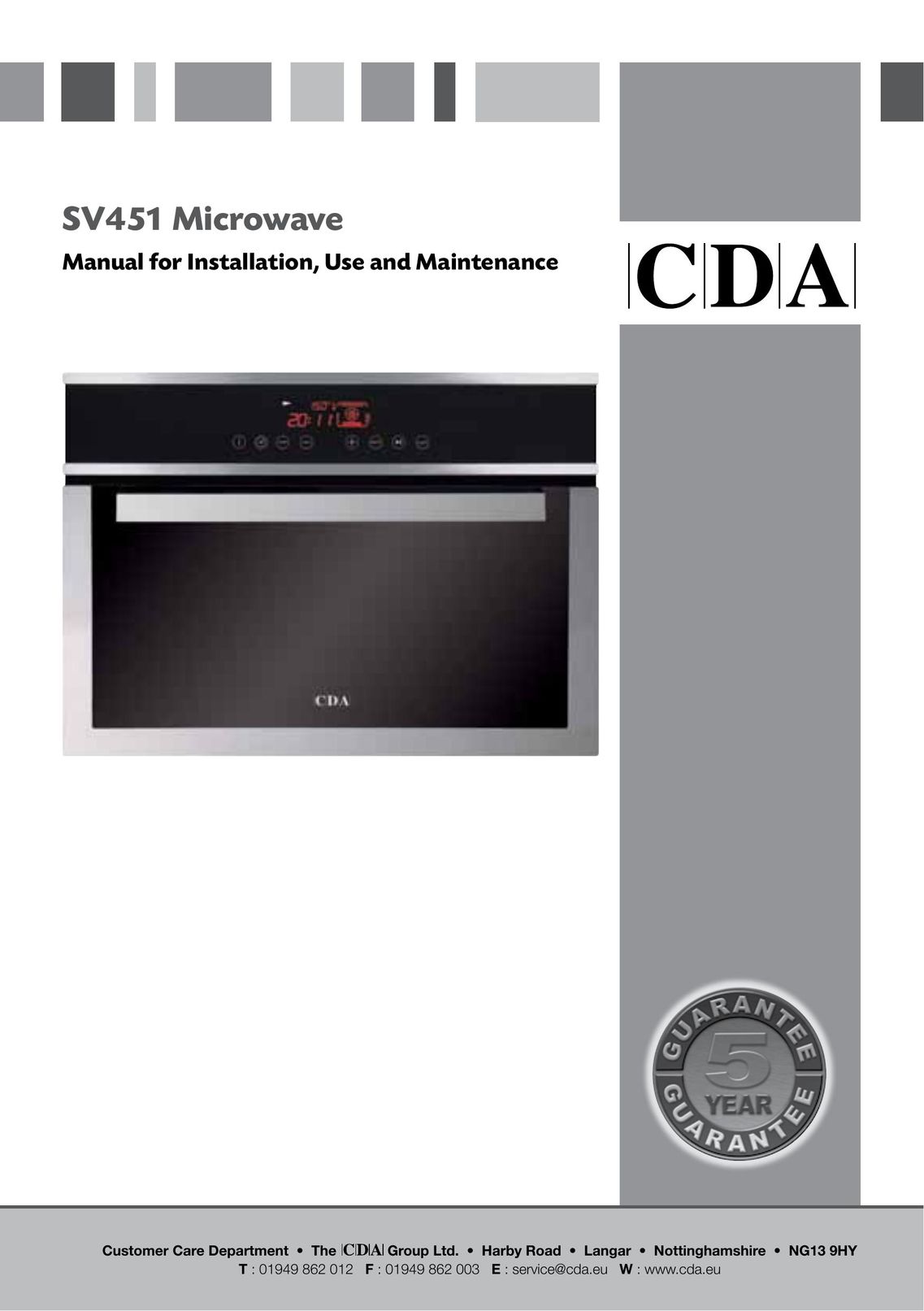CDA SV451 Microwave Oven User Manual