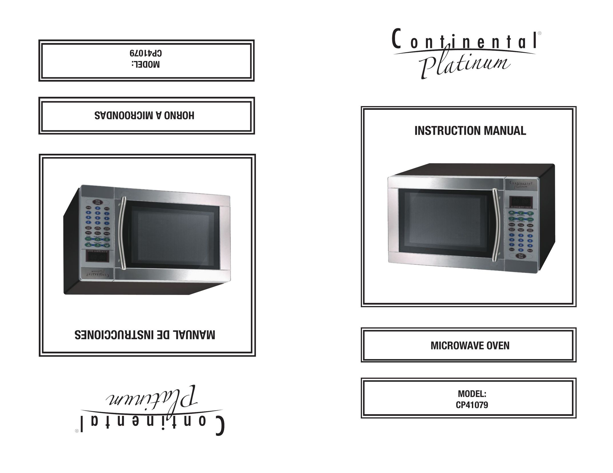 Continental Platinum CP41079 Microwave Oven User Manual