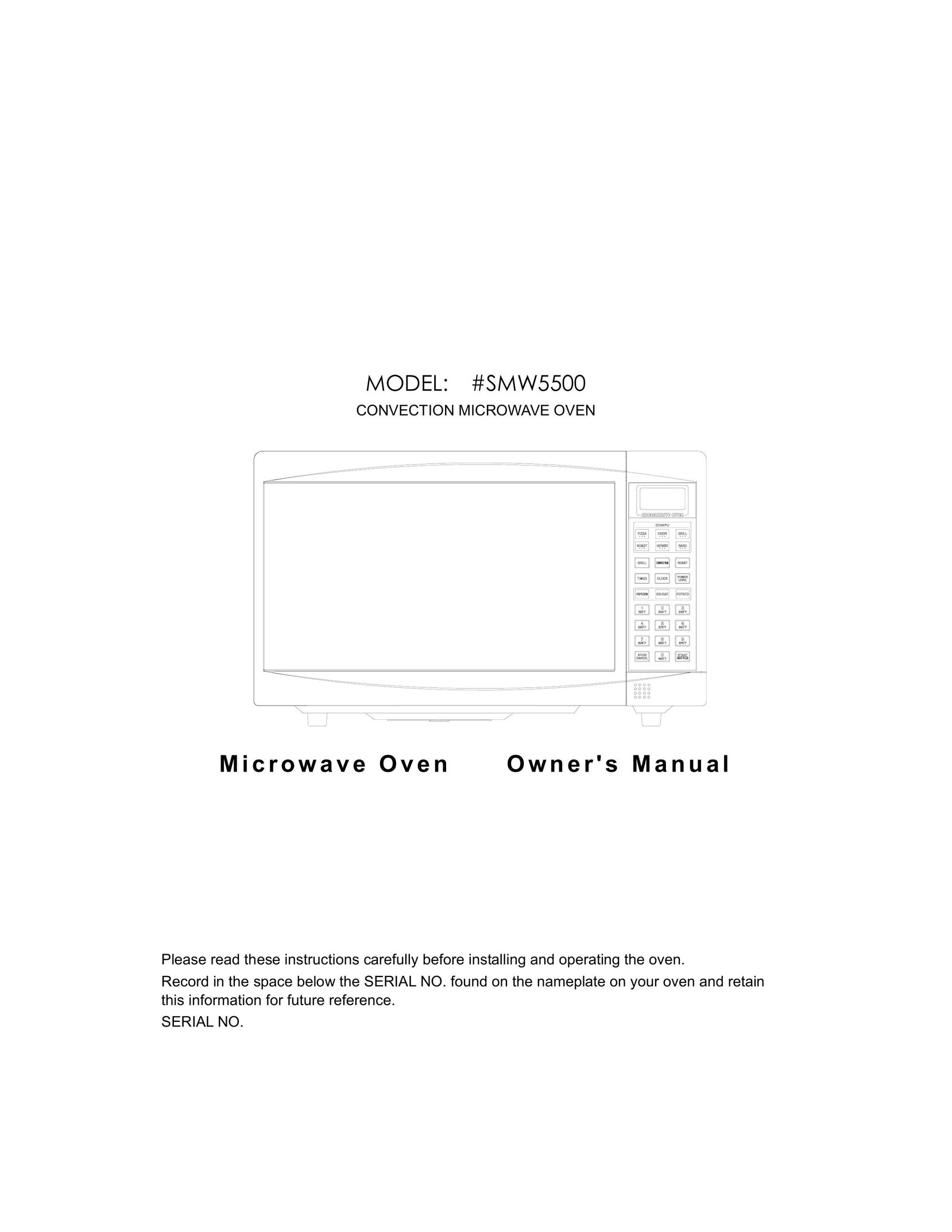 Curtis SMW5500 Microwave Oven User Manual