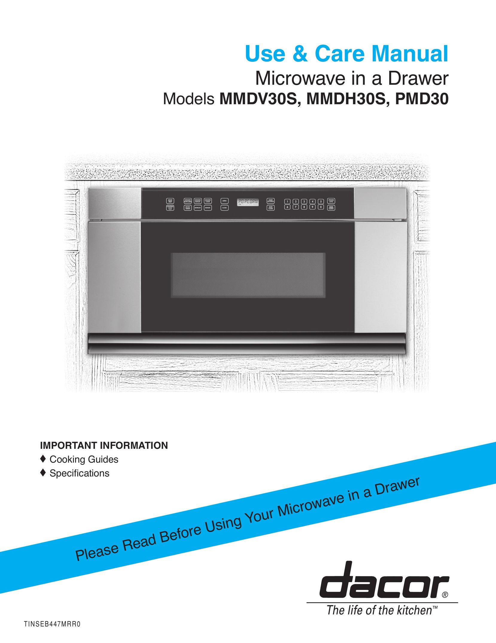 Dacor MMDH30S Microwave Oven User Manual