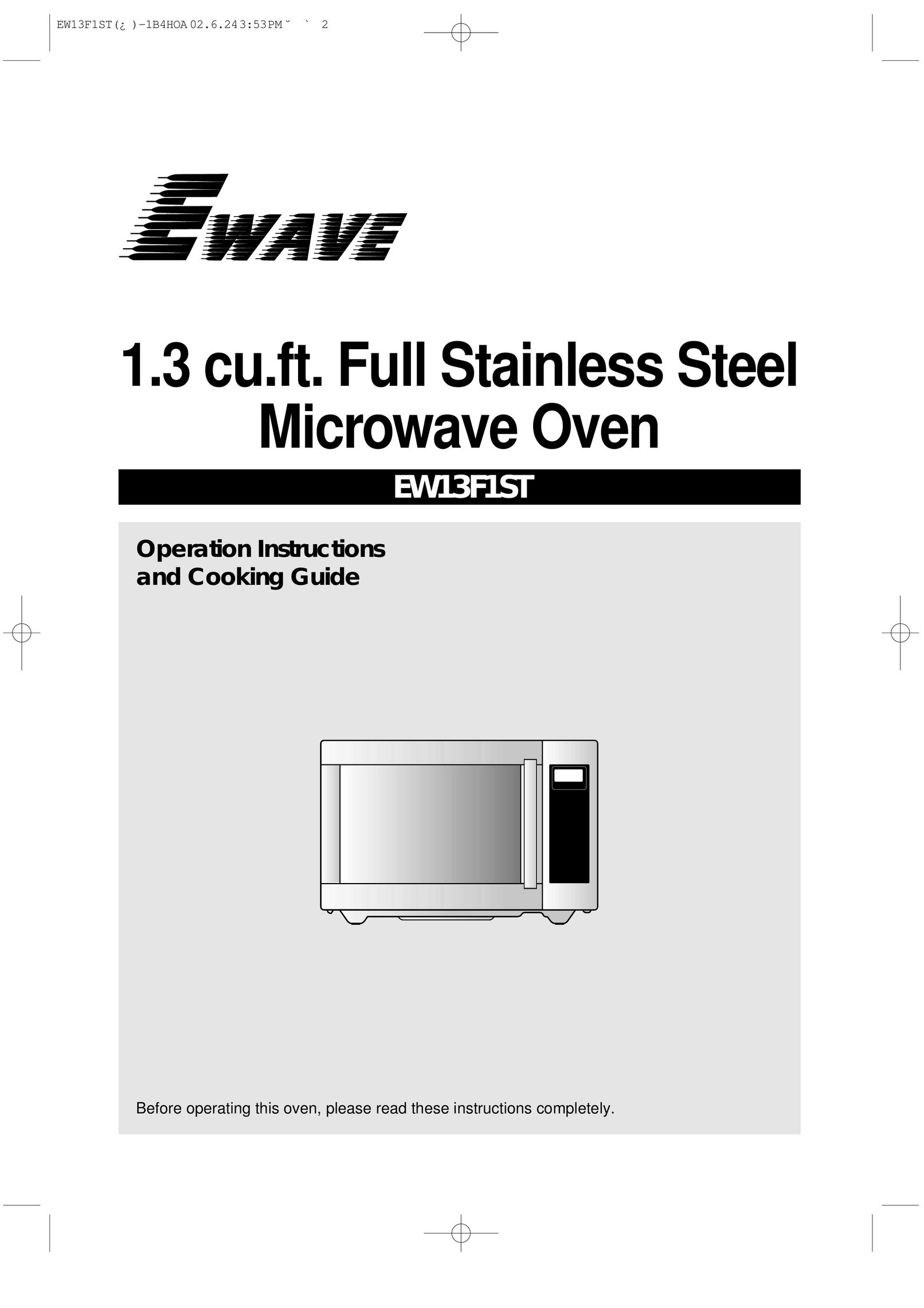 Daewoo EW13F1ST Microwave Oven User Manual