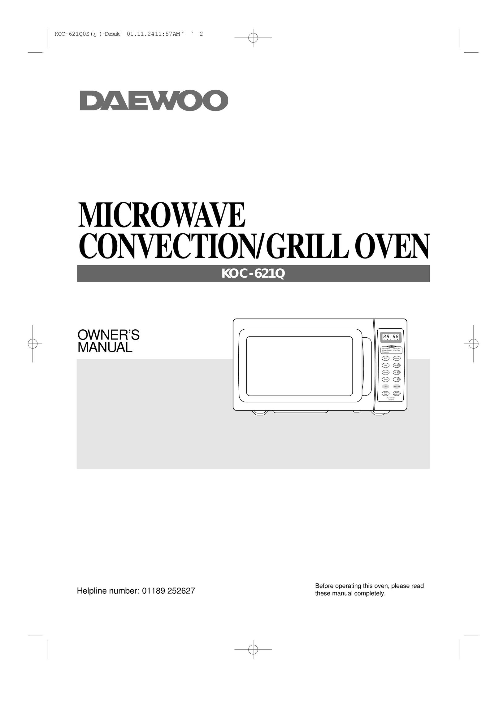 Daewoo KOC-621Q Microwave Oven User Manual
