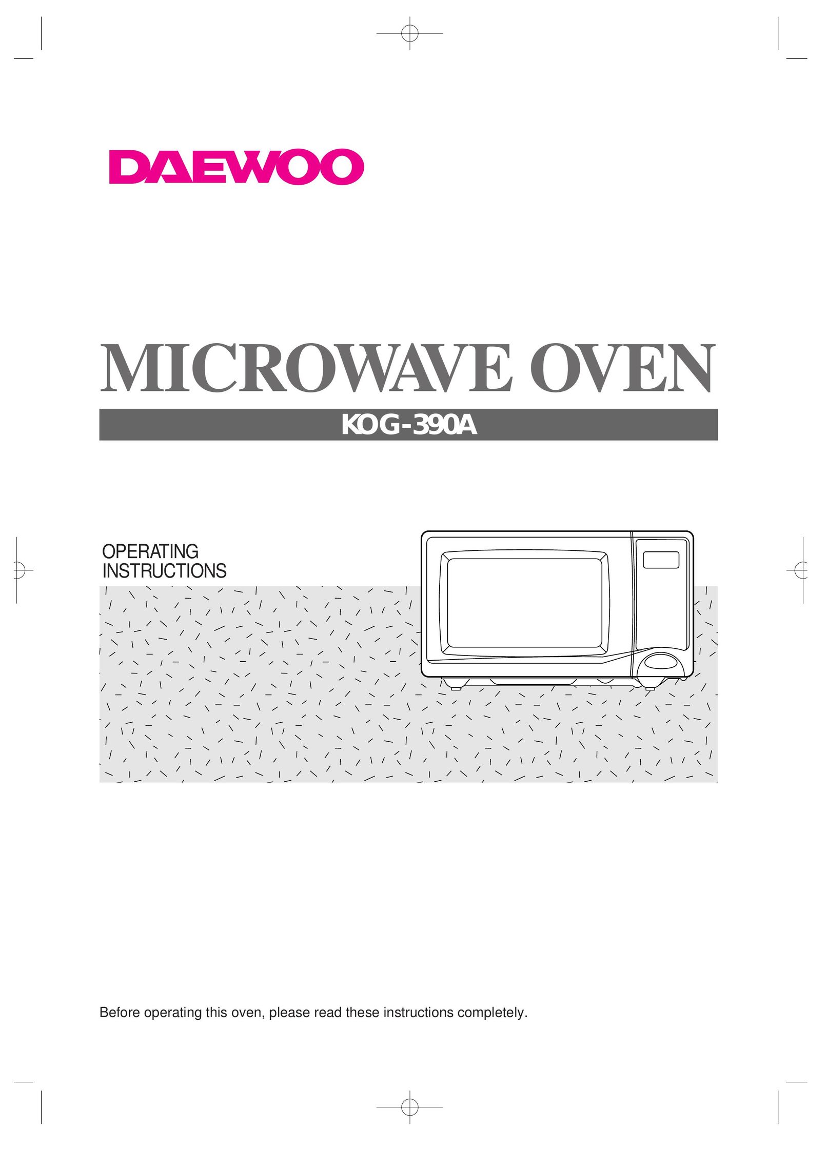 Daewoo KOG-390A Microwave Oven User Manual