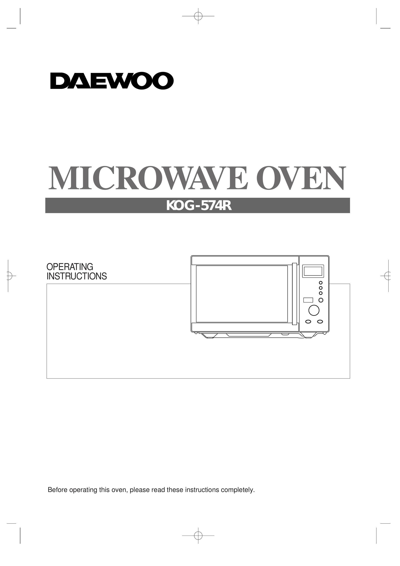 Daewoo KOG-574R Microwave Oven User Manual