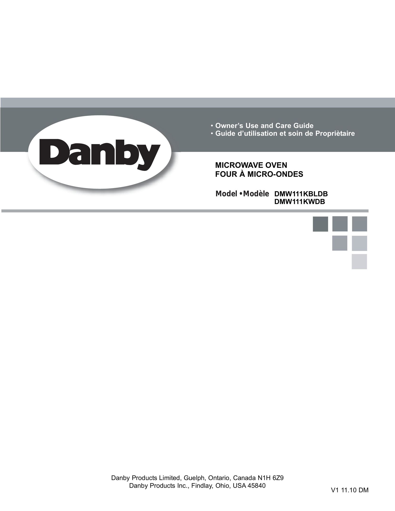 Danby DMW111KBLDB Microwave Oven User Manual
