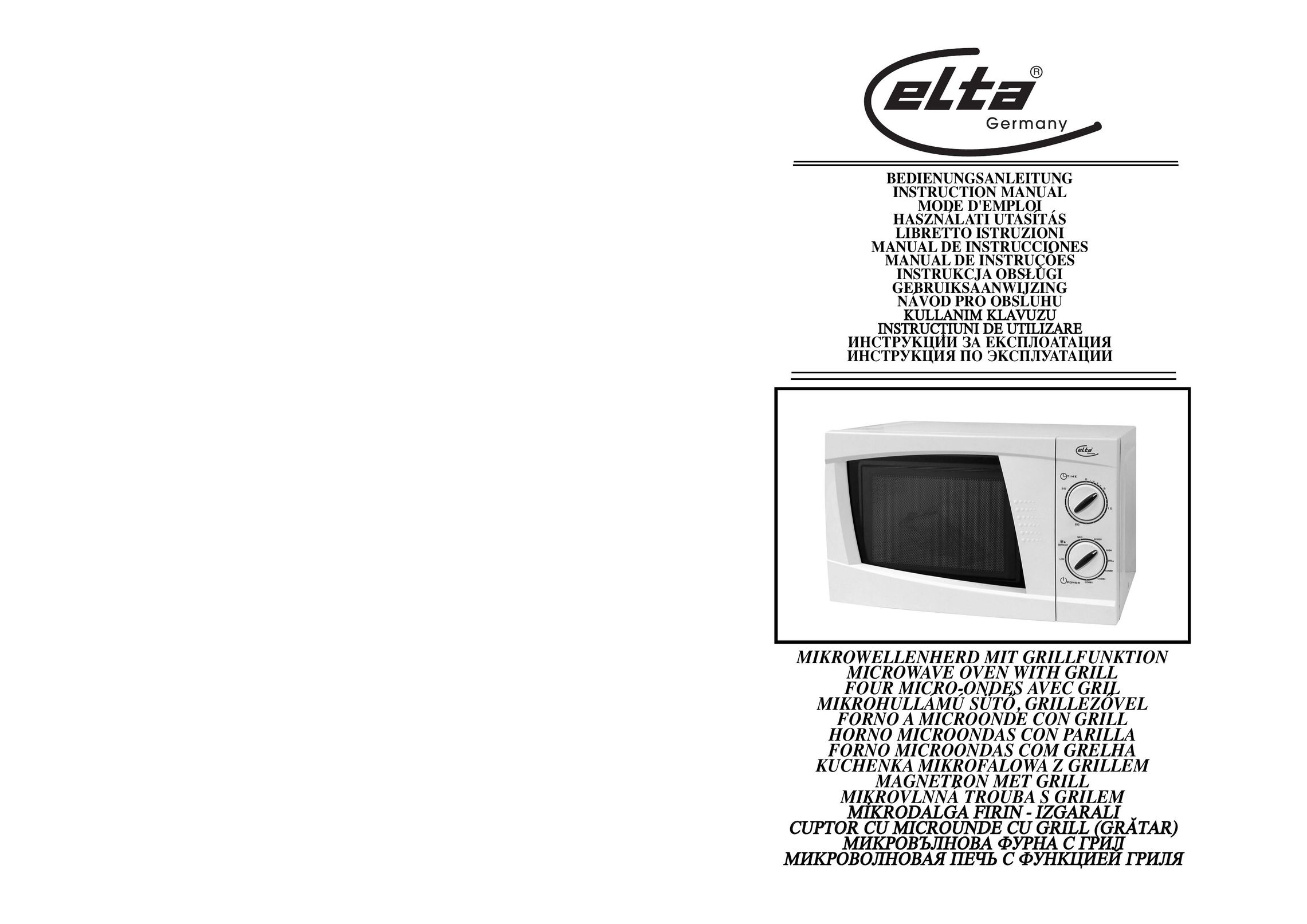 Elta MW170G Microwave Oven User Manual