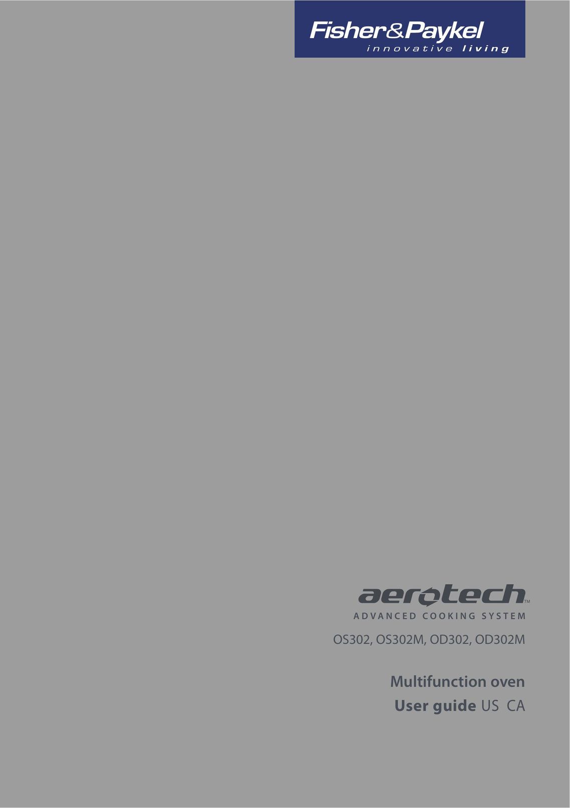 Fisher & Paykel OD302 Microwave Oven User Manual