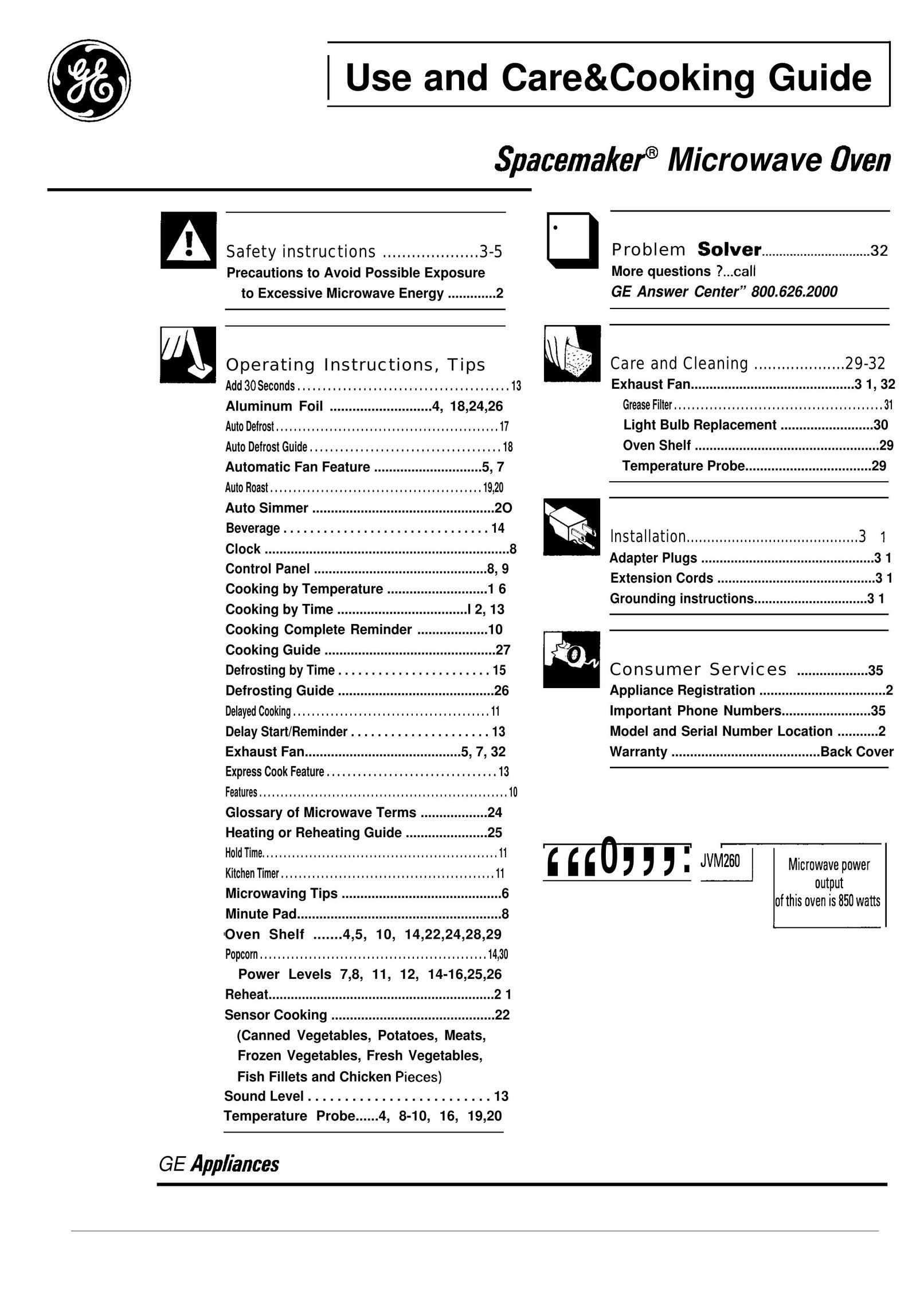 GE 49-8623 Microwave Oven User Manual