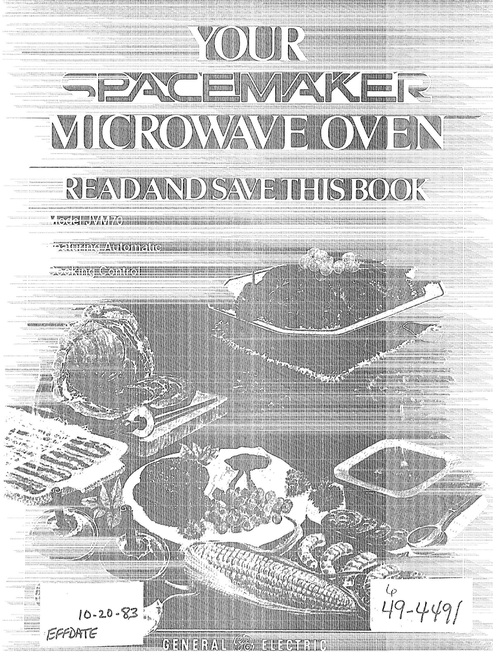 GE 862A725P23 Microwave Oven User Manual