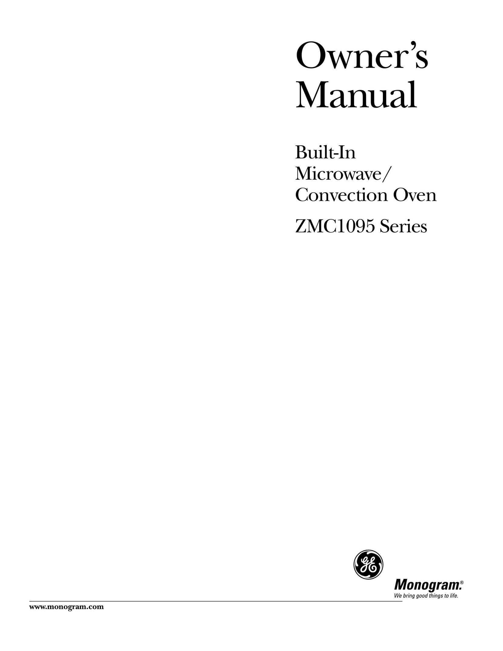 GE Monogram ZMC1095 Microwave Oven User Manual