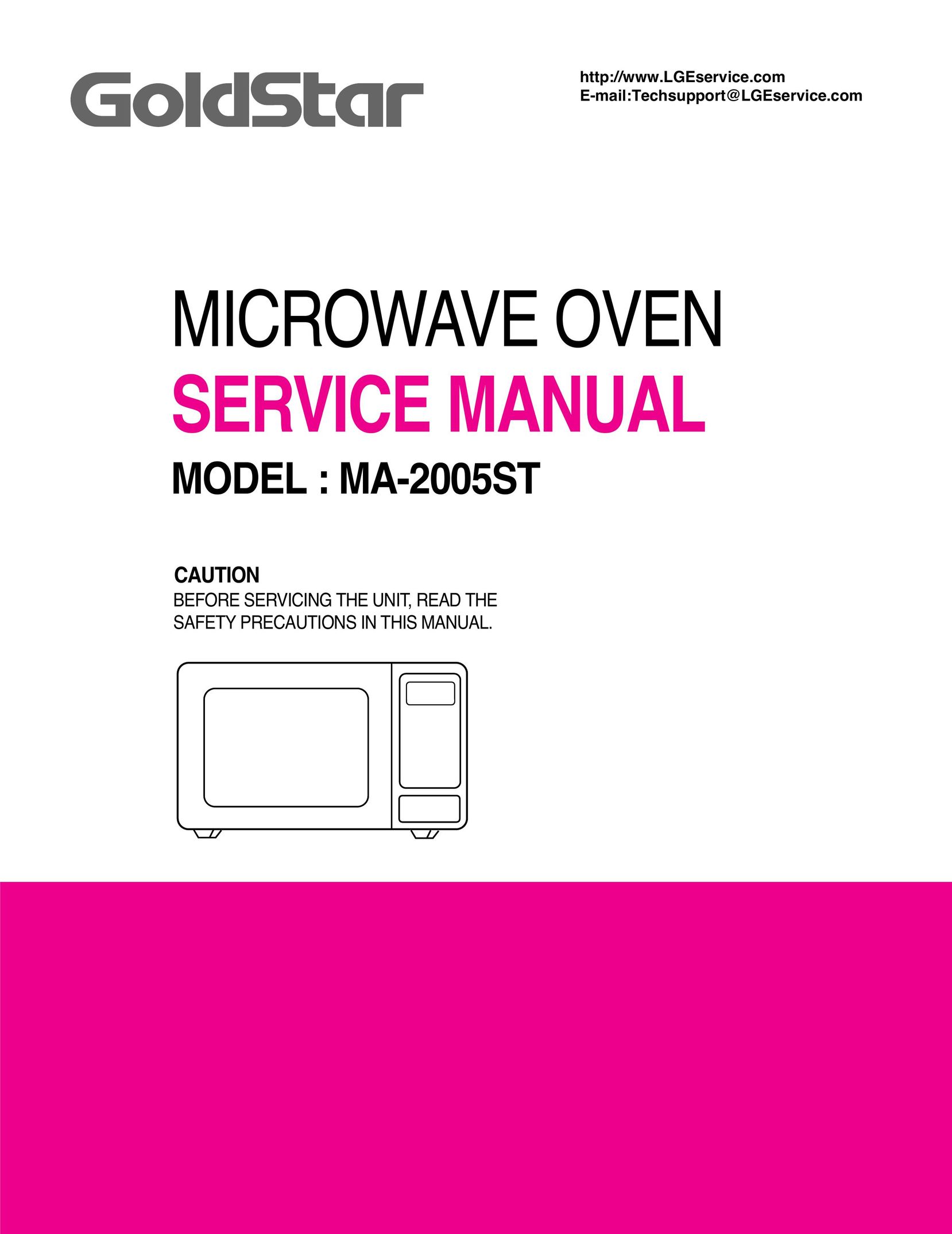 Goldstar MA-2005ST Microwave Oven User Manual