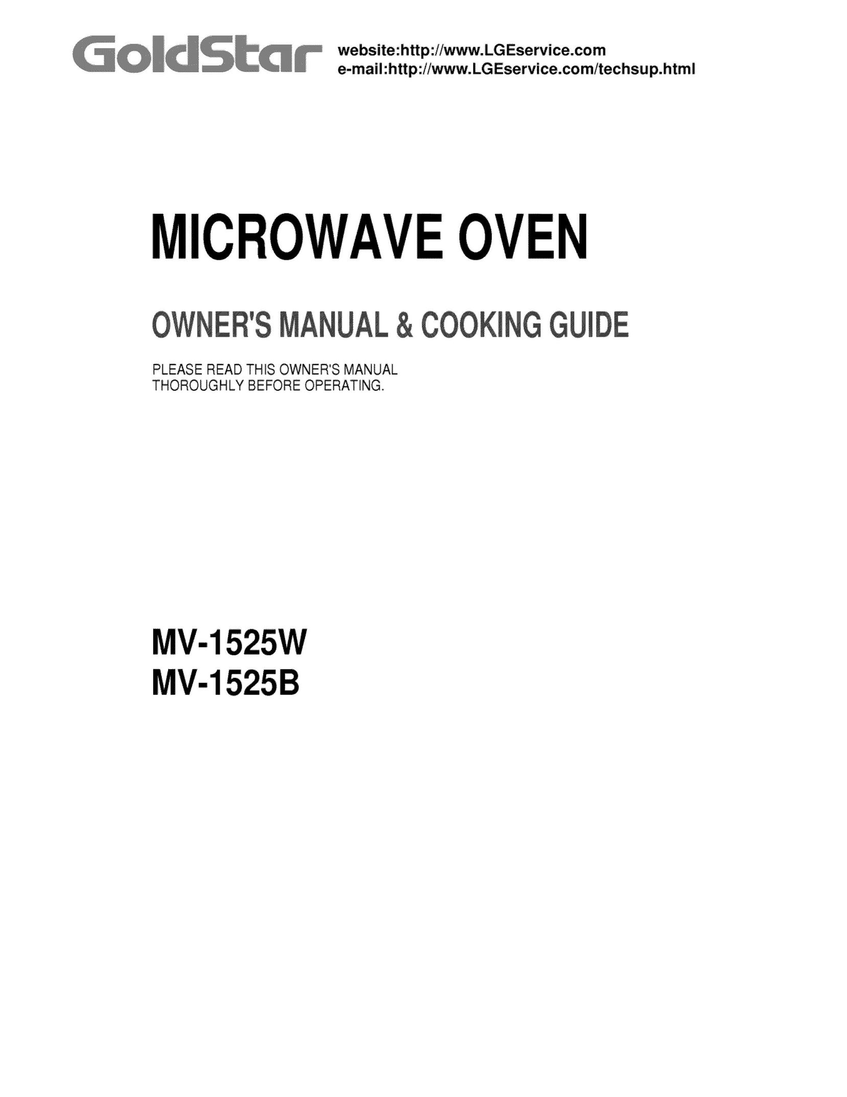 Goldstar MV-1525W Microwave Oven User Manual