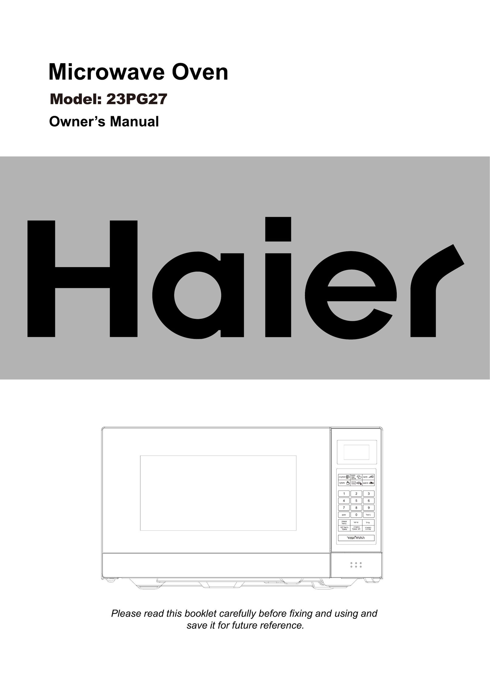 Haier 23PG27 Microwave Oven User Manual