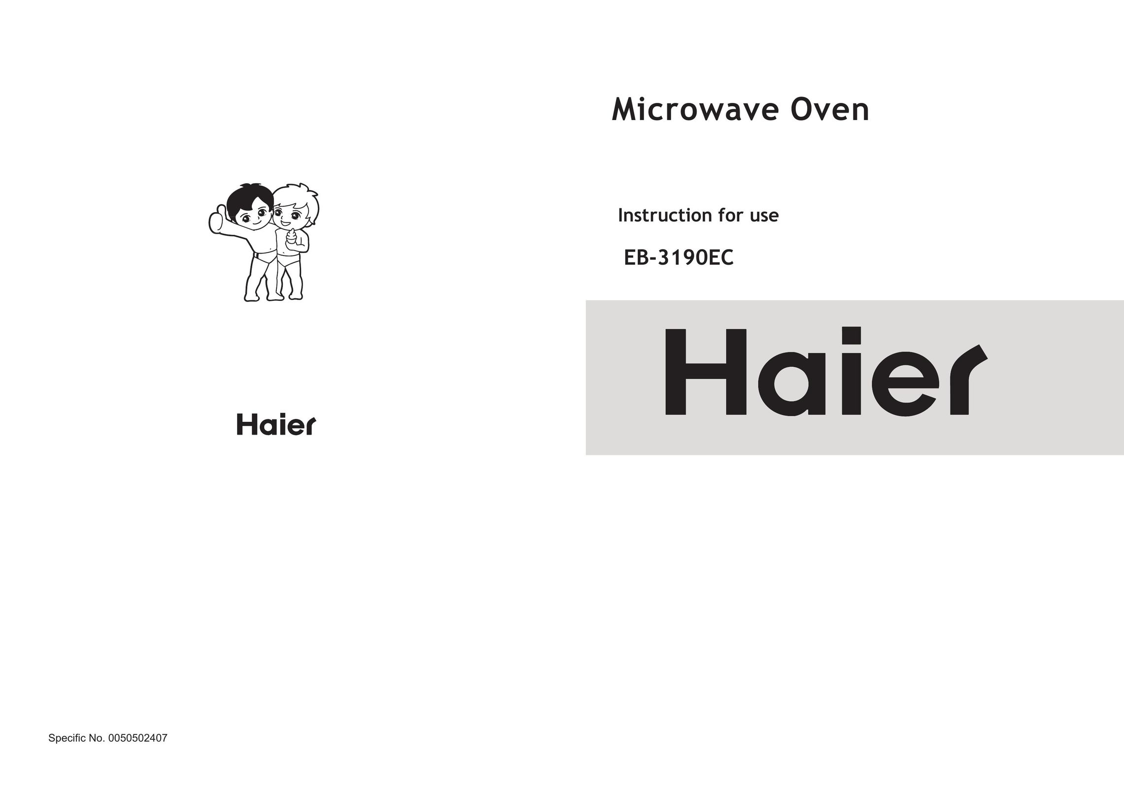 Haier EB-3190EC Microwave Oven User Manual