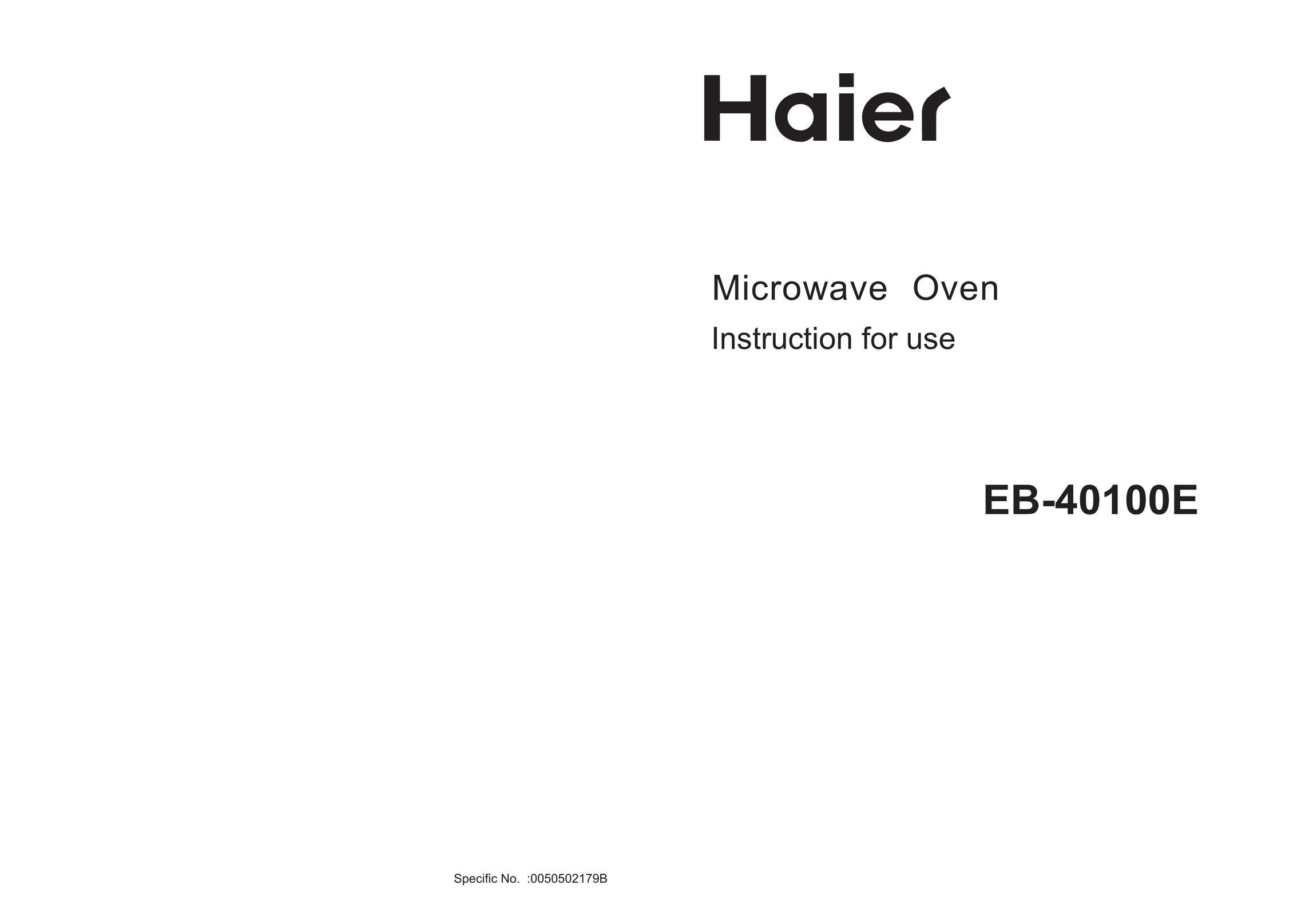 Haier EB-40100E Microwave Oven User Manual
