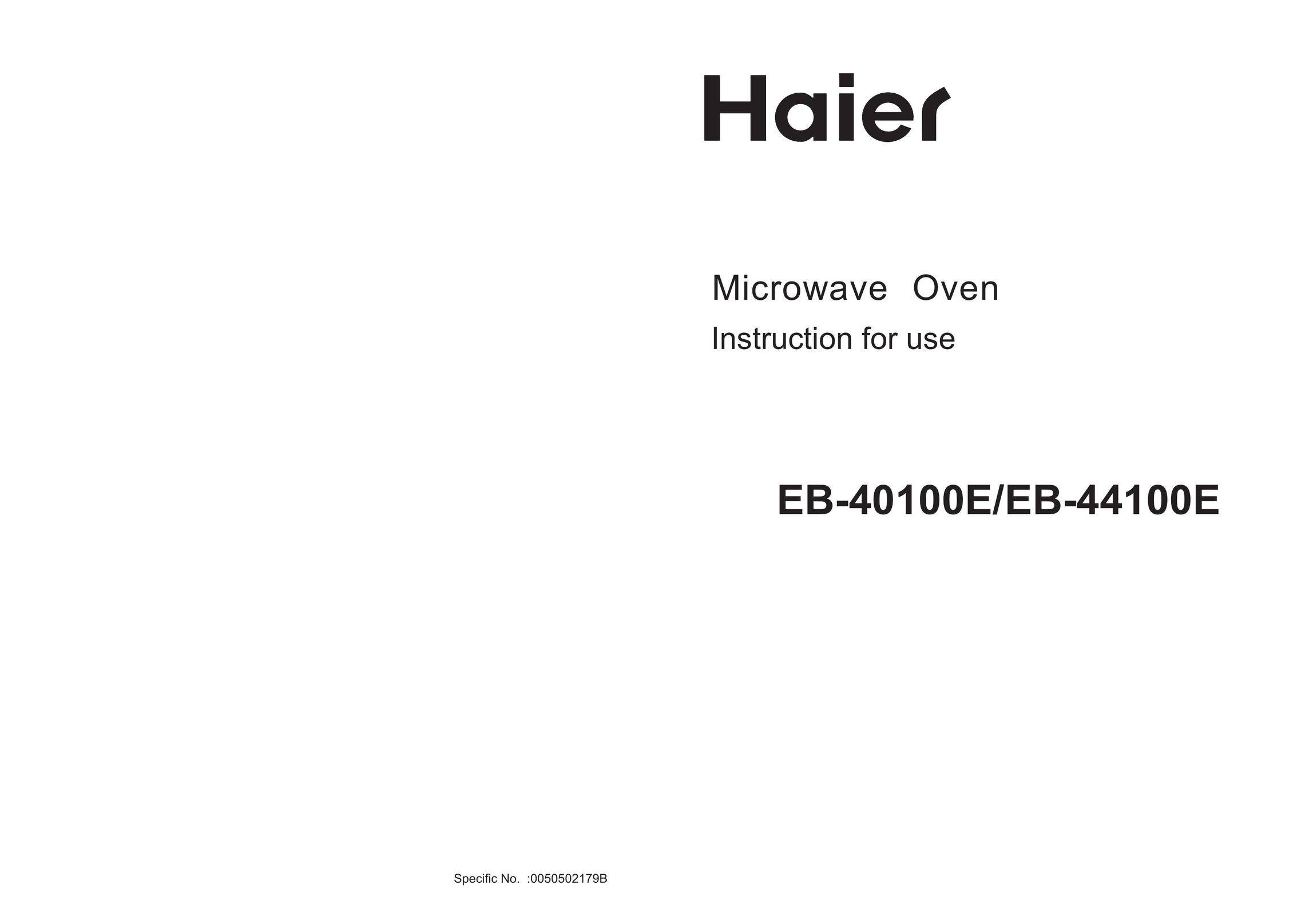 Haier EB-44100E Microwave Oven User Manual