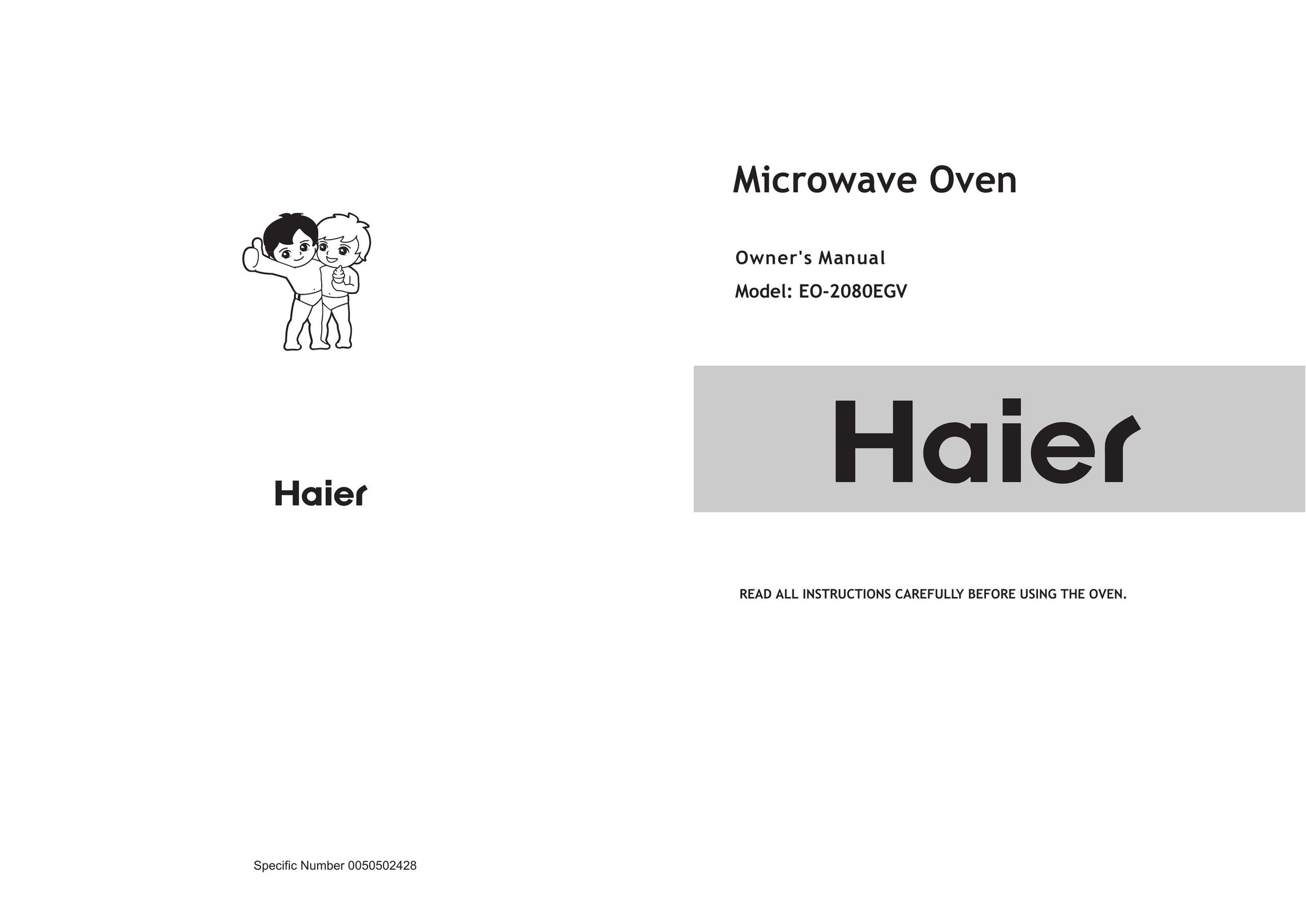 Haier EO-2080EGV Microwave Oven User Manual
