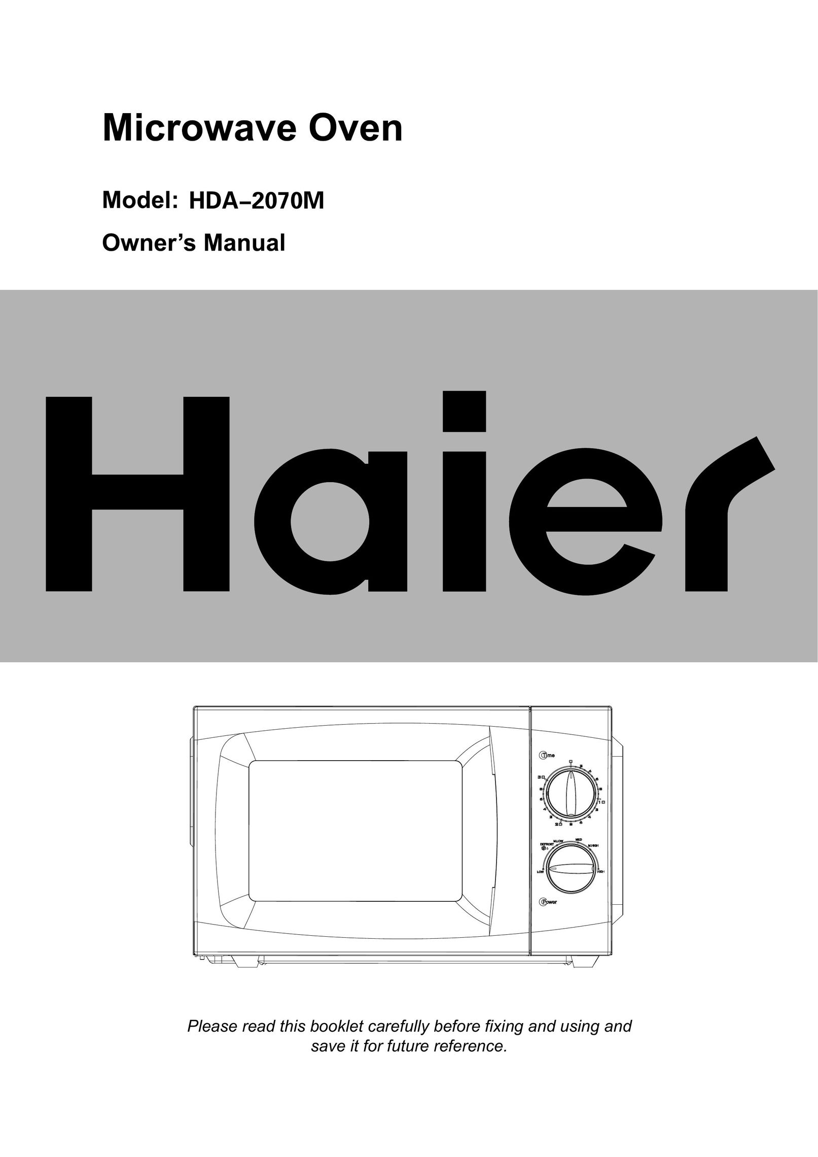 Haier HDA-2070M Microwave Oven User Manual