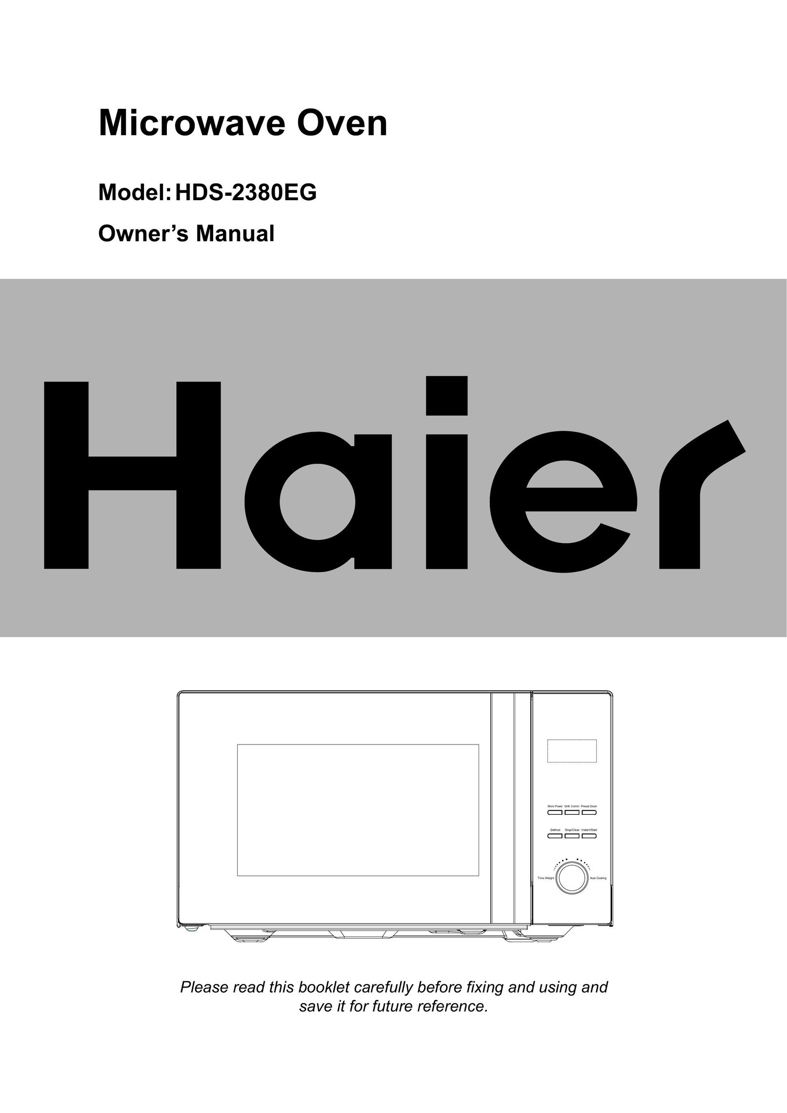 Haier HDS-2380EG Microwave Oven User Manual